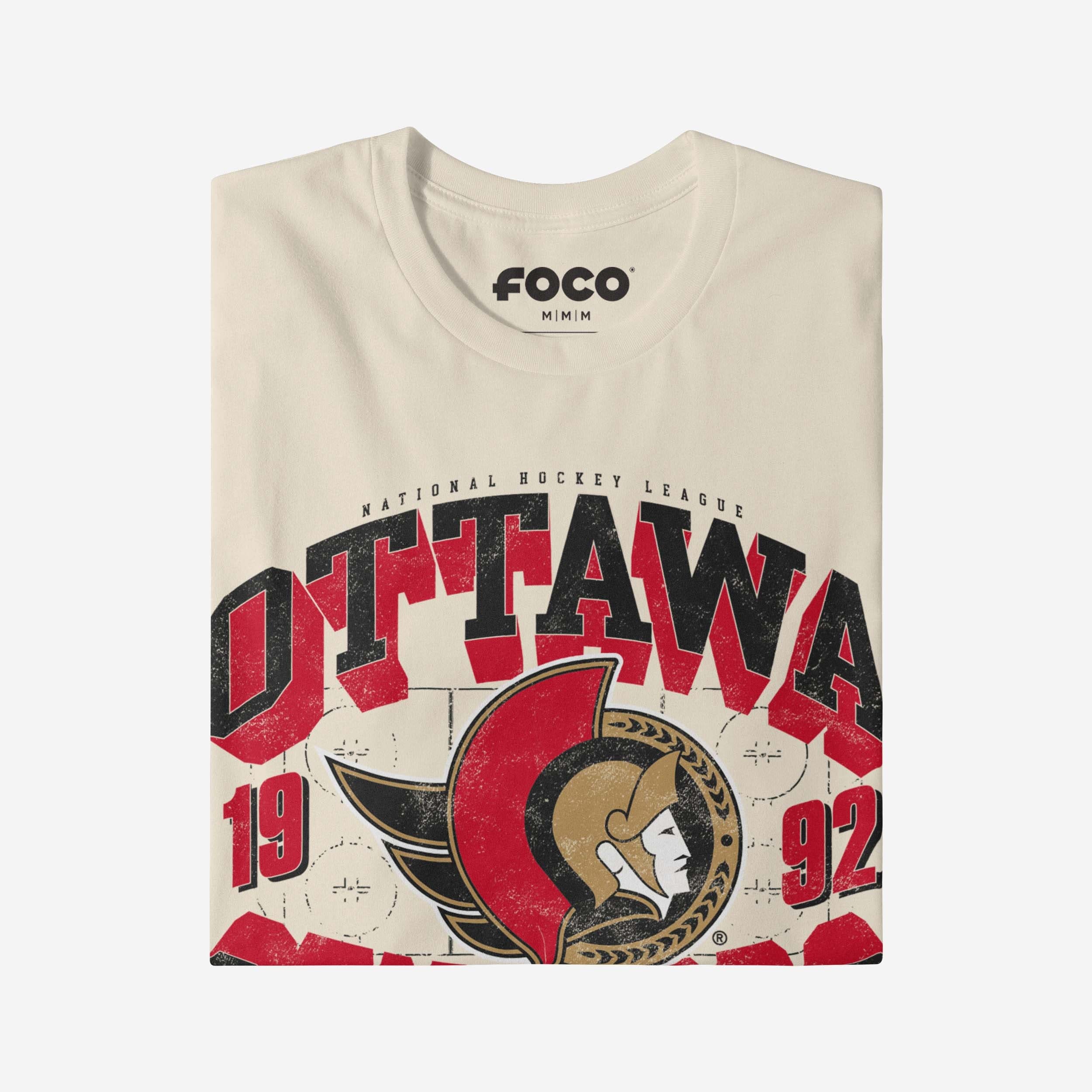 Ottawa Senators Rink Arched Wordmark T-Shirt - Image 3