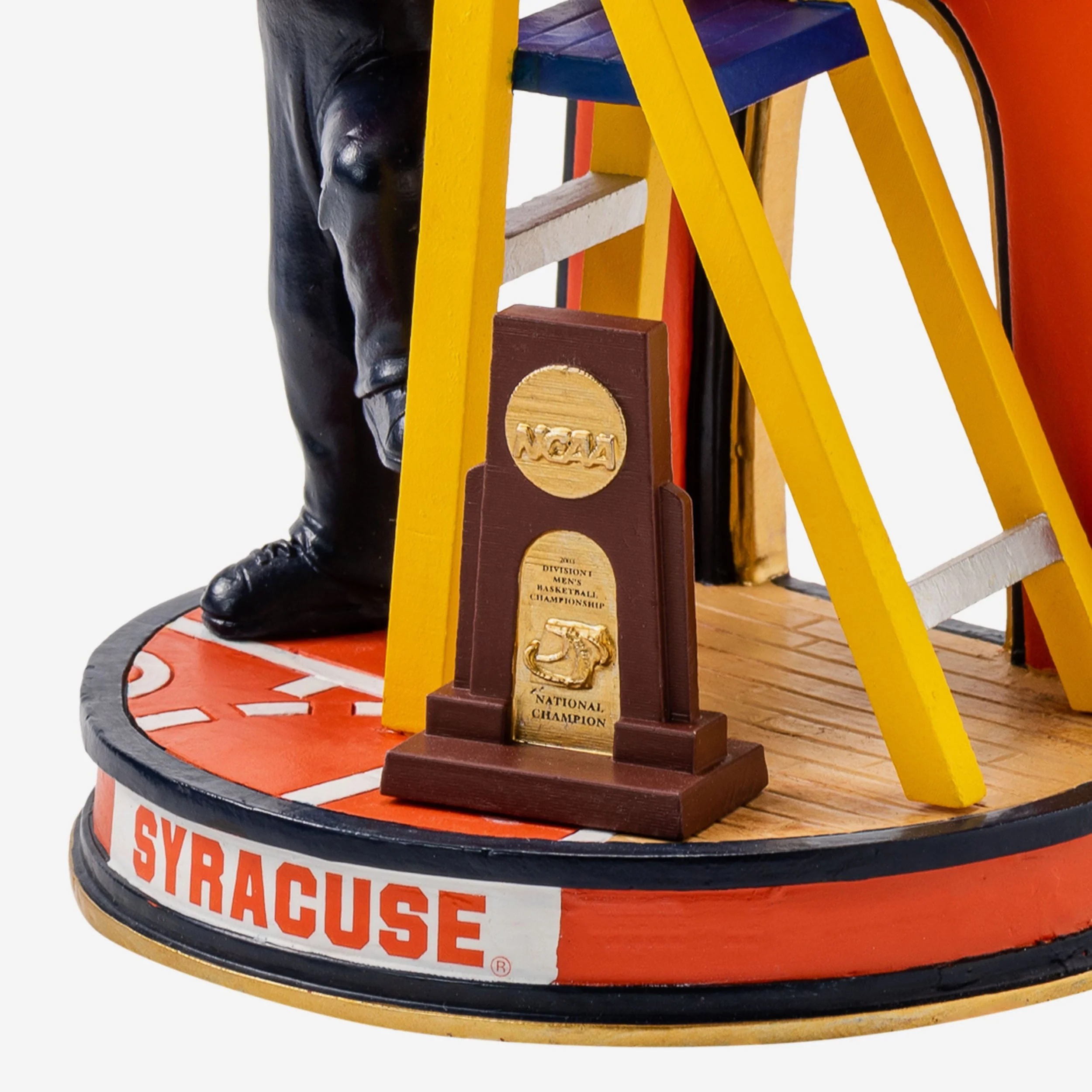 Otto The Orange Syracuse Orange 2003 Mens Basketball National Champions Cutting The Net Mascot Mini Bobblehead Scene - Image 3