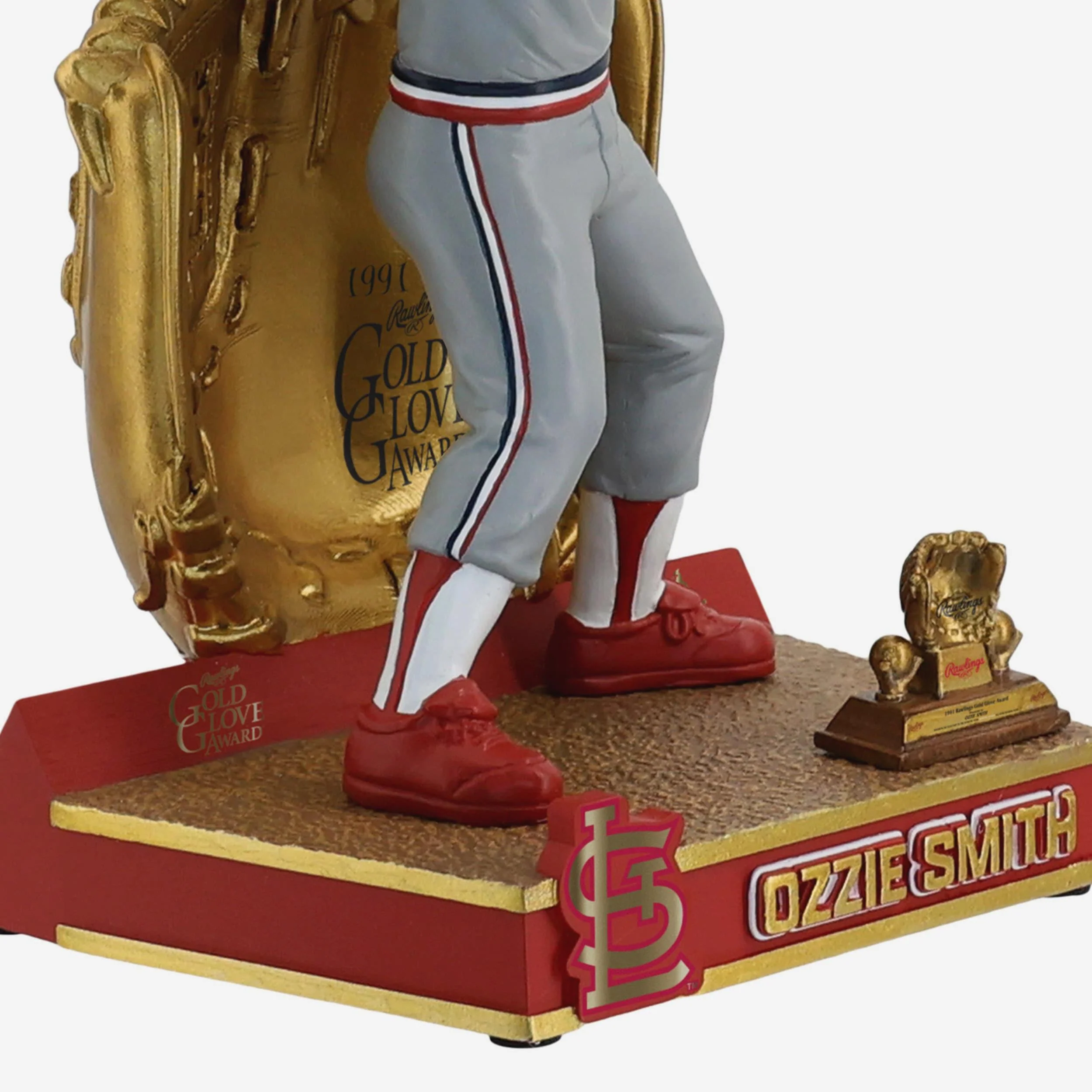 Ozzie Smith St Louis Cardinals 1991 Gold Glove Bobblehead - Image 3