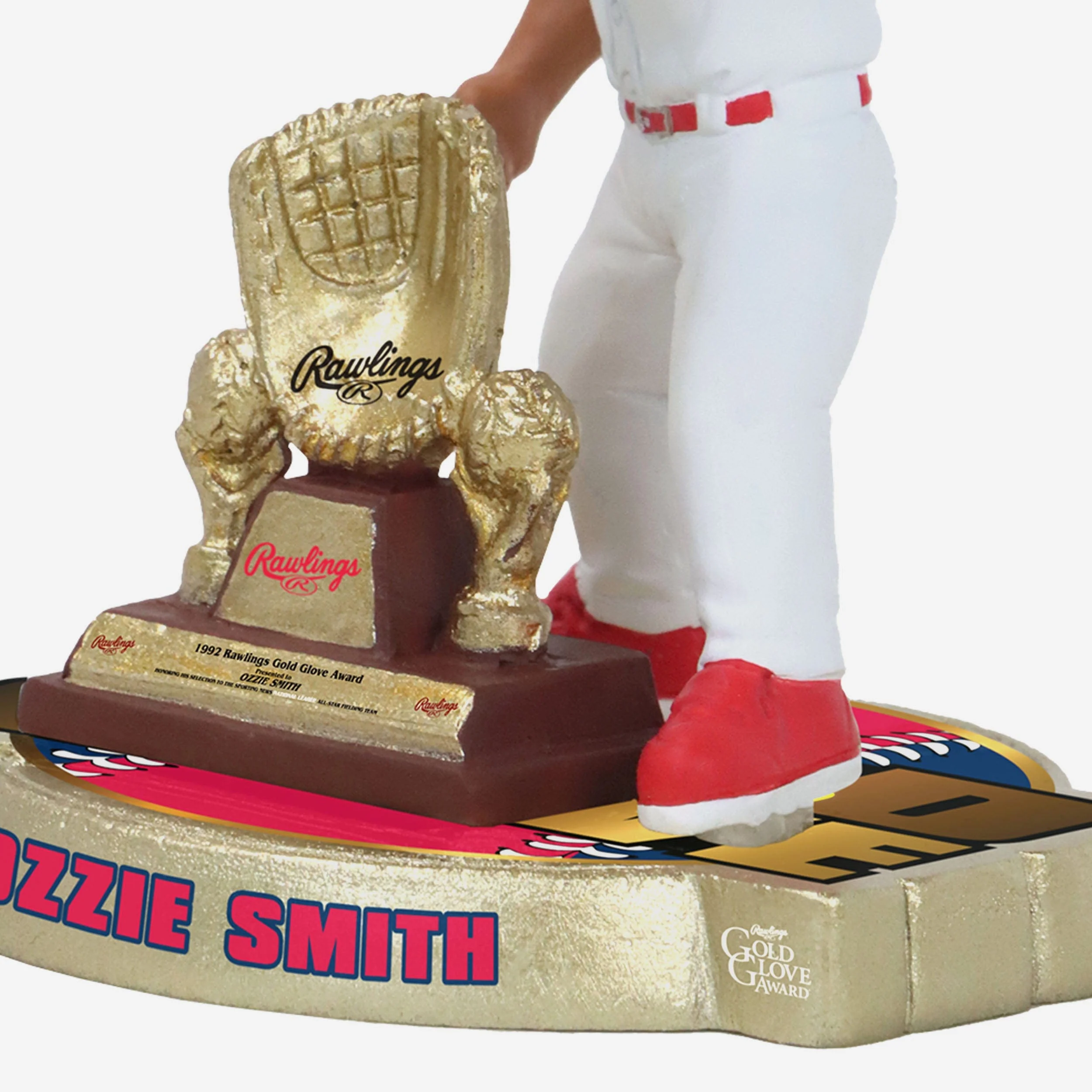Ozzie Smith St Louis Cardinals 1992 Gold Glove Mini Bighead Bobblehead - Image 3