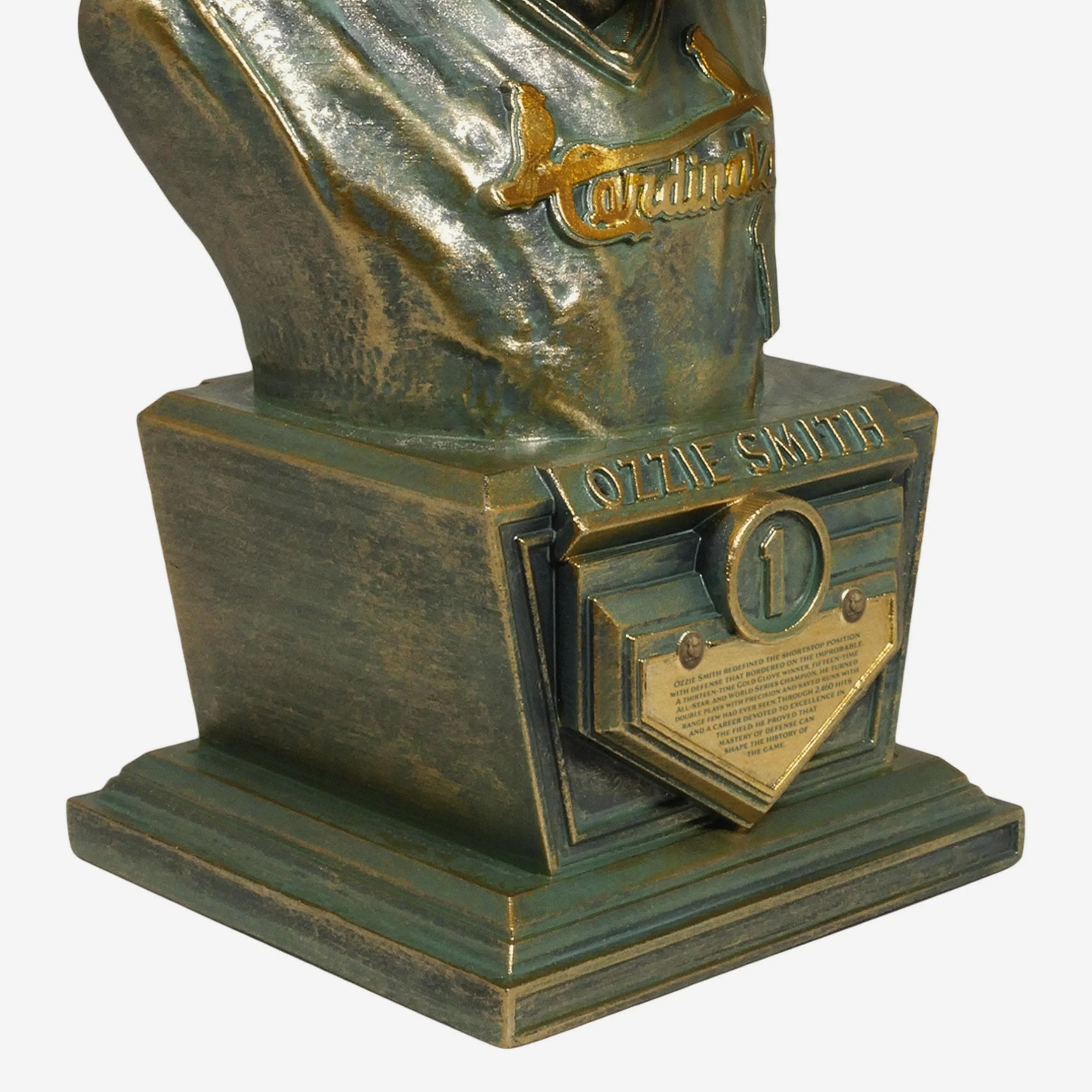 Ozzie Smith St Louis Cardinals Bronze Patina Bust Bobblehead - Image 3