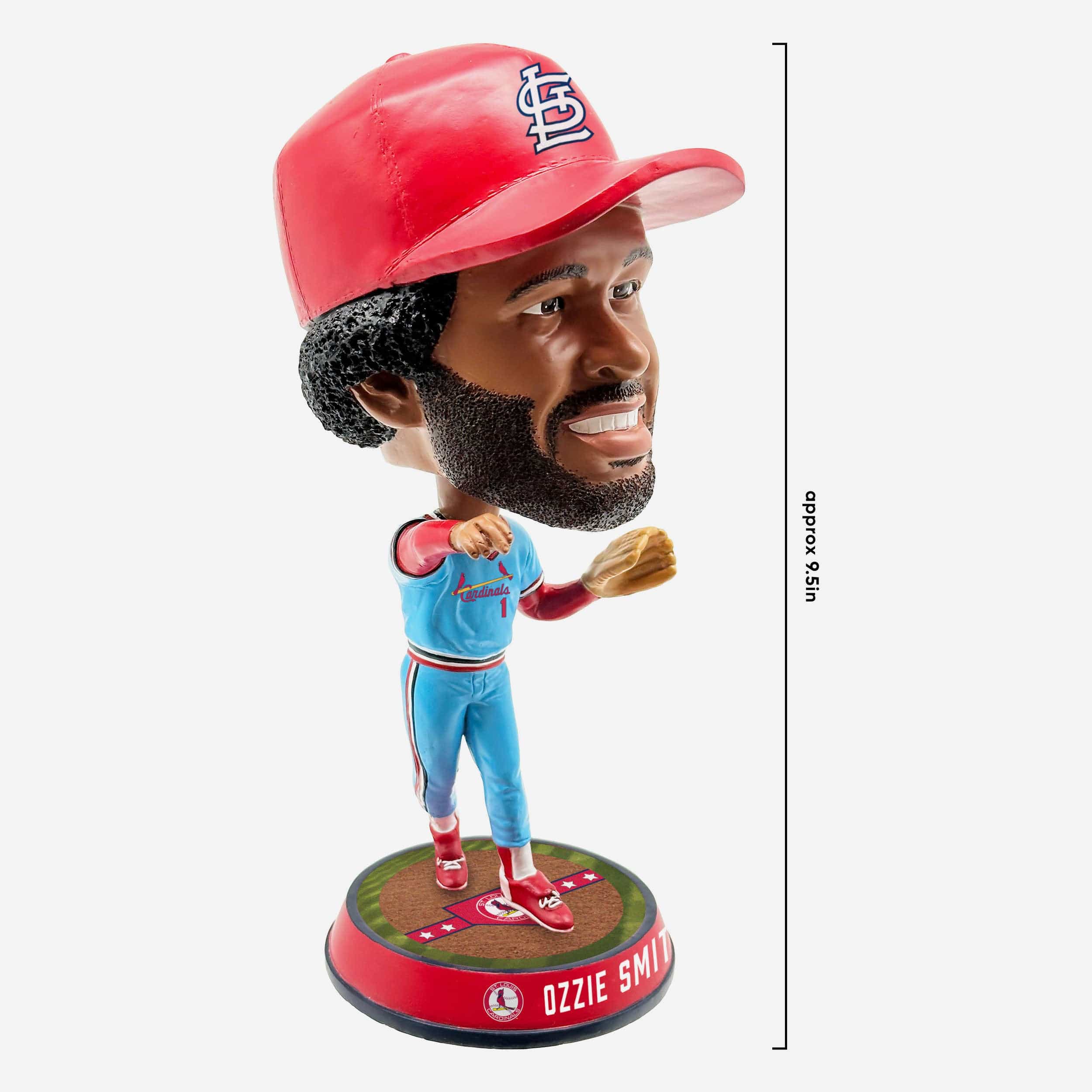 Ozzie Smith St Louis Cardinals Retro Jersey Field Stripe Bighead Bobblehead - Image 4