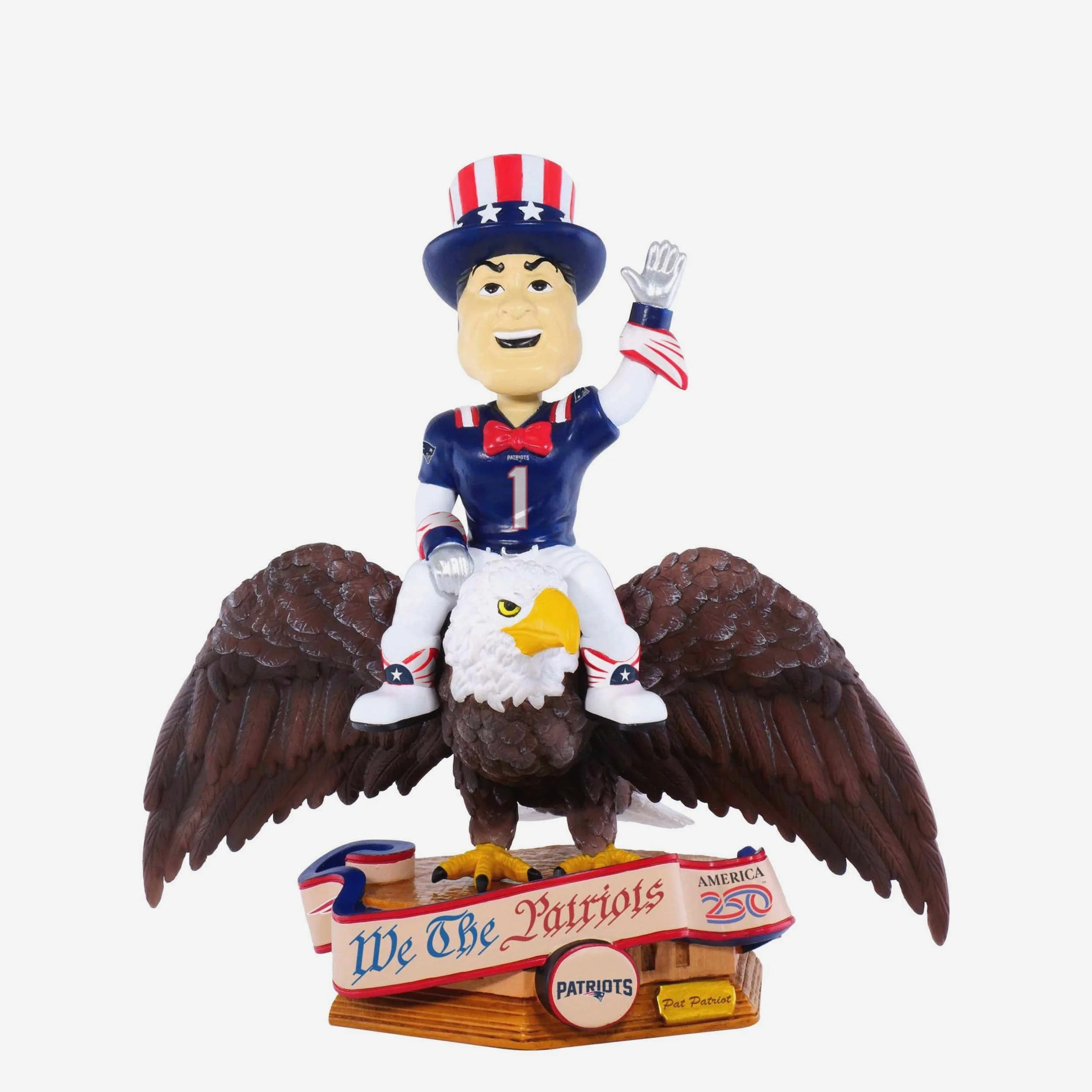 Pat the Patriot New England Patriots America's 250th Anniversary Bald Eagle Mascot Bobblehead