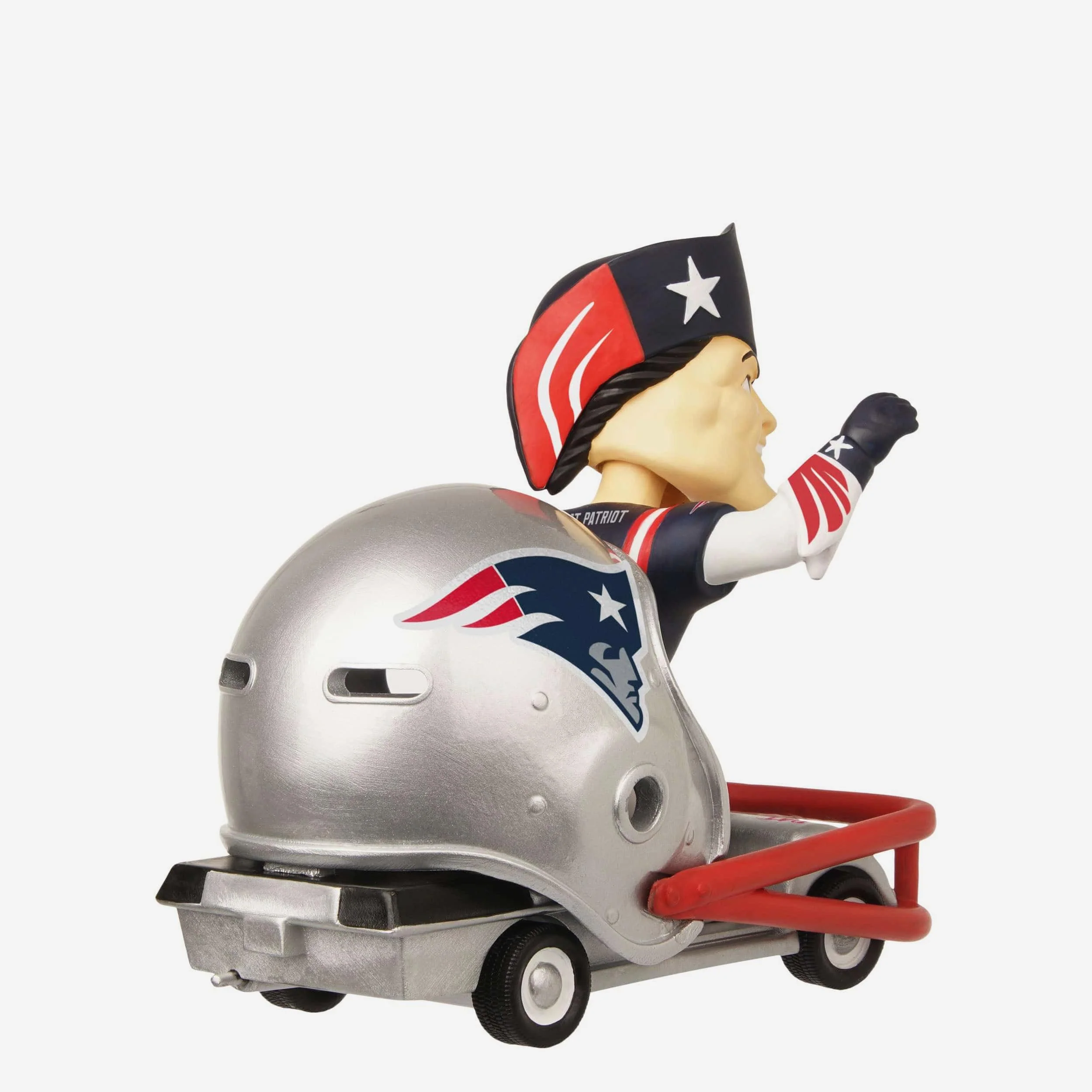 Pat the Patriot New England Patriots Helmet Cart Mascot Bobblehead - Image 6