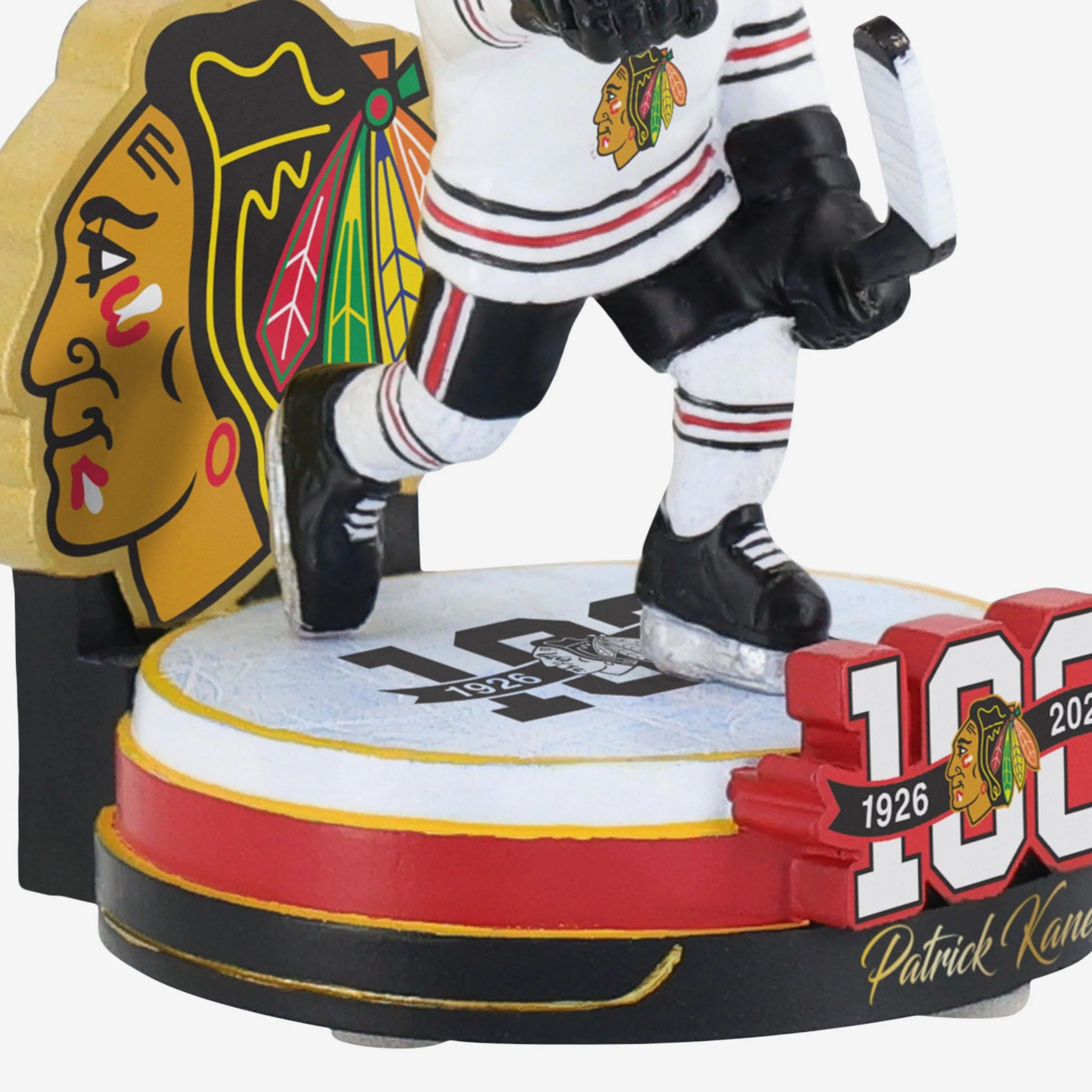 Patrick Kane Chicago Blackhawks 100th Anniversary Mini Bighead Bobblehead - Image 3