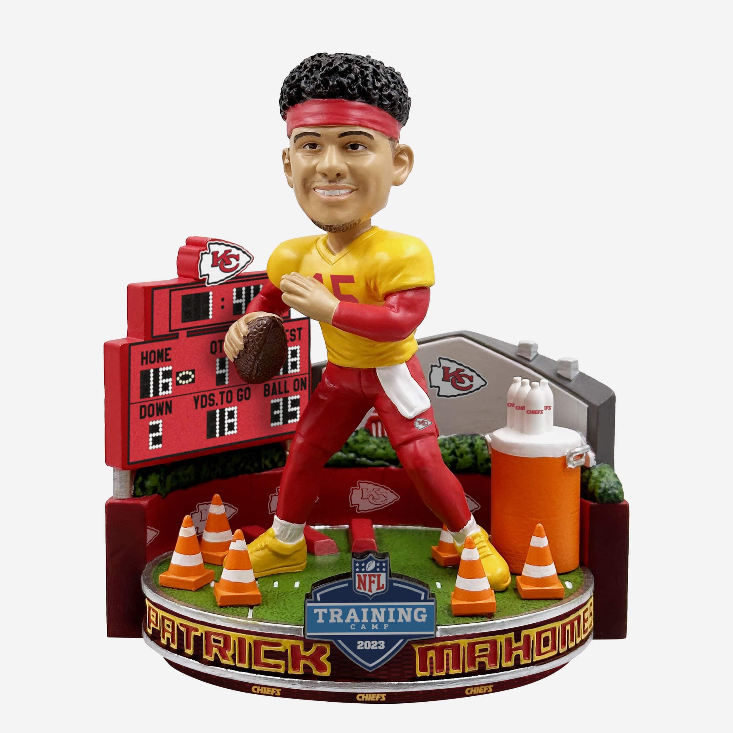 Patrick Mahomes Kansas City Chiefs 2023 Training Camp Mini Bobblehead Scene