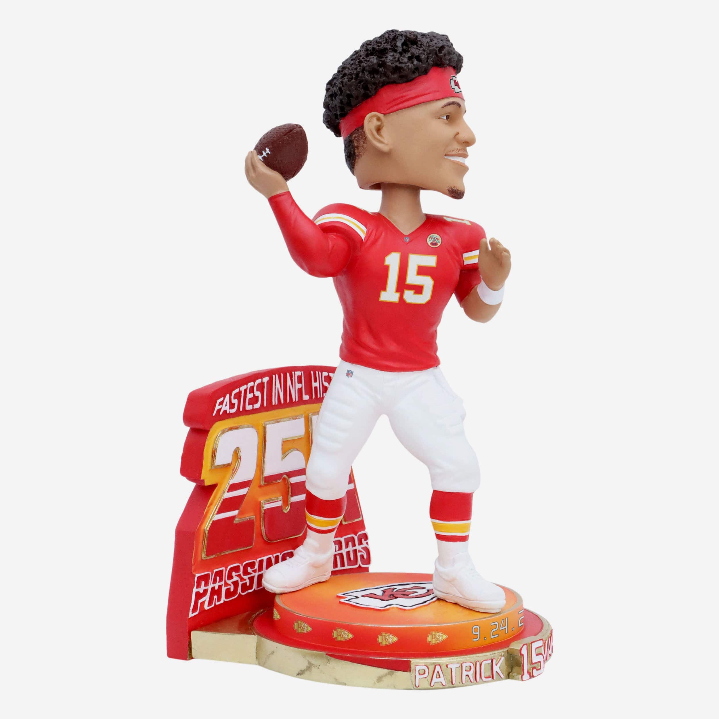 Patrick Mahomes Kansas City Chiefs 25,000 Passing Yards Milestone Bobblehead - Image 3