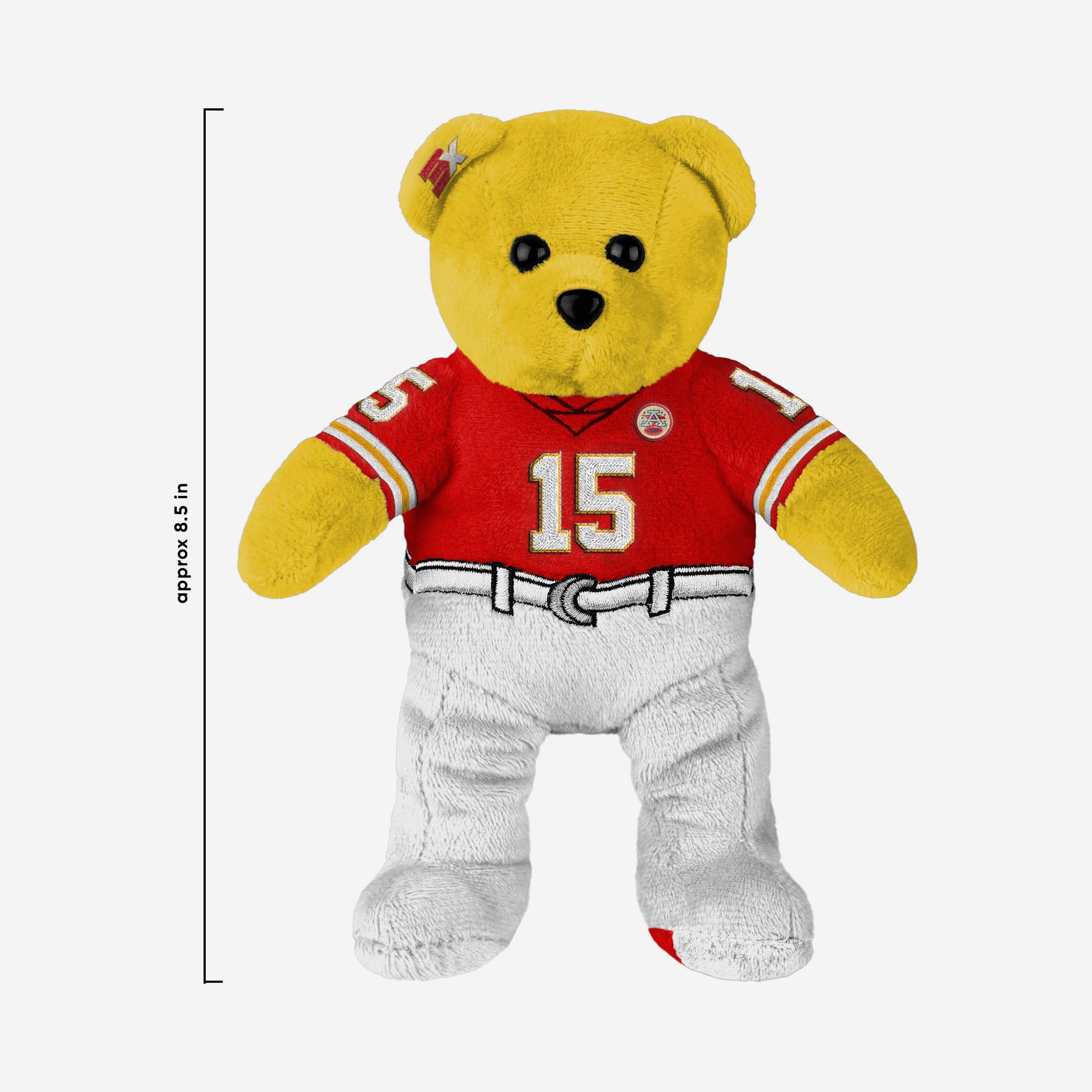 Patrick Mahomes Kansas City Chiefs 3x Super Bowl LVIII Champions Team Beans Embroidered Player Bear - Image 3