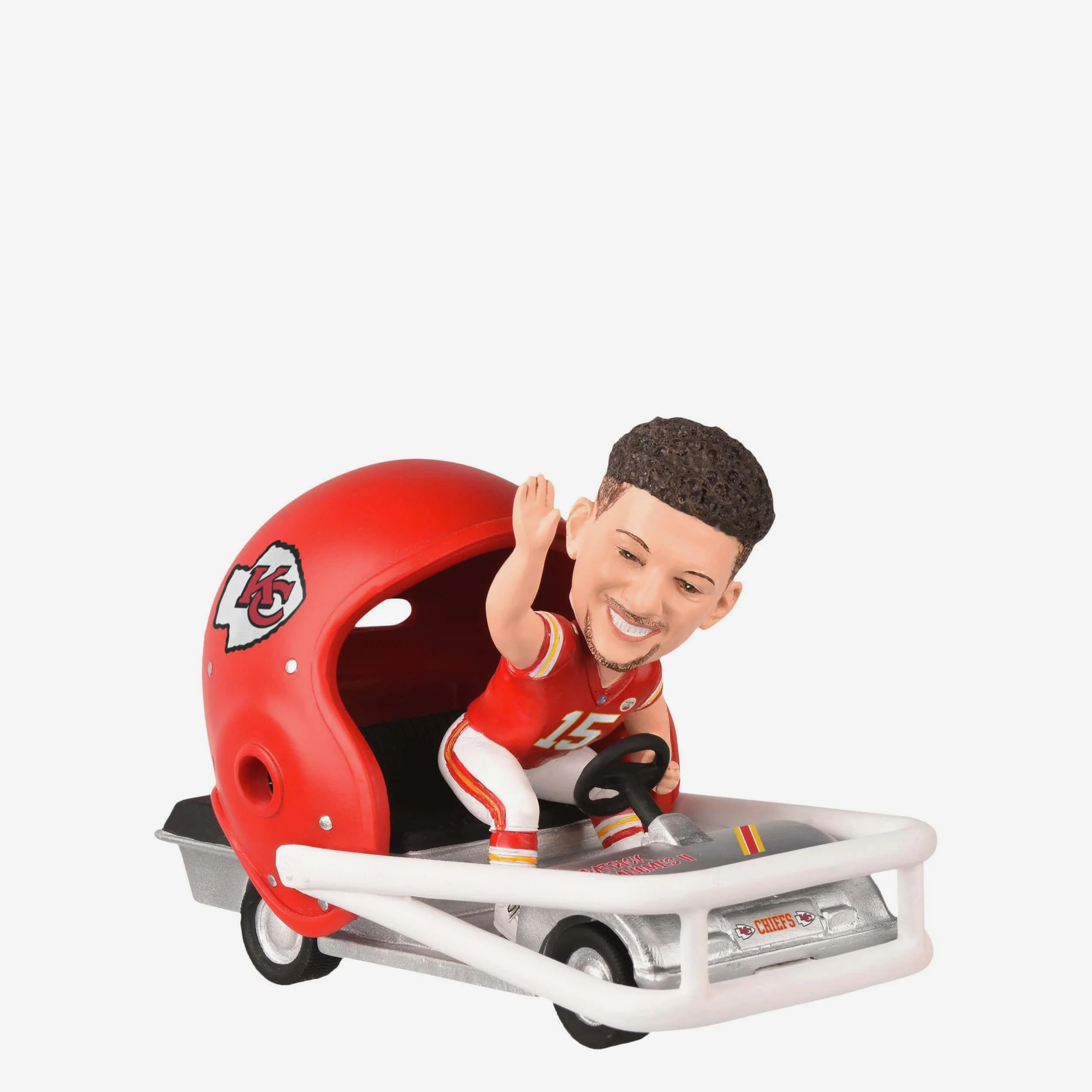 Patrick Mahomes Kansas City Chiefs Helmet Cart Bobblehead