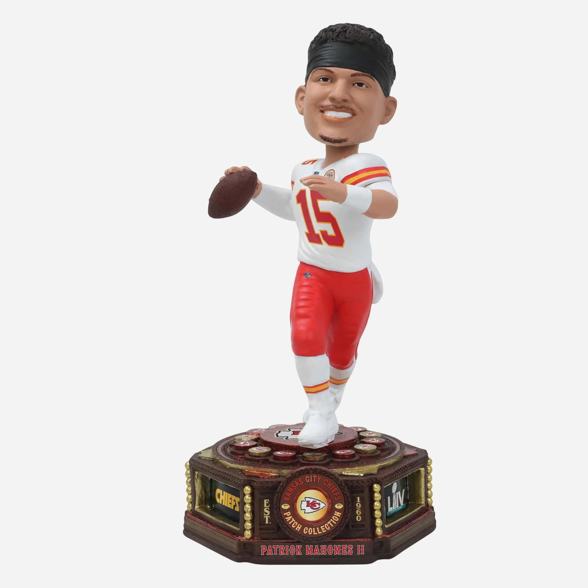 Patrick Mahomes Kansas City Chiefs Patch Collection Bobblehead