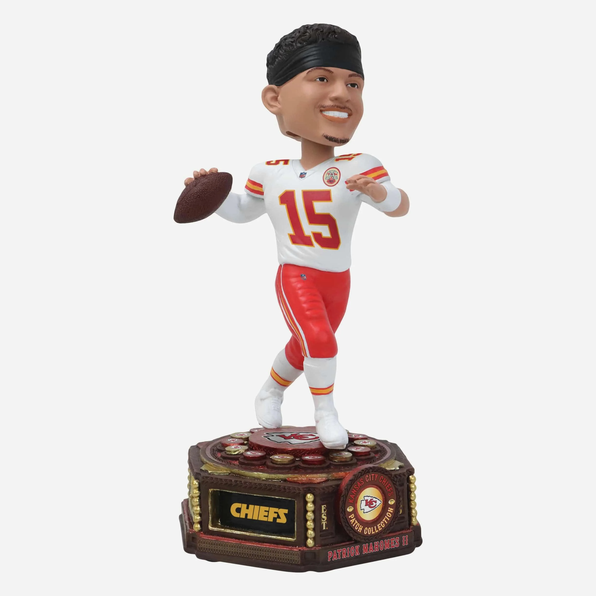 Patrick Mahomes Kansas City Chiefs Patch Collection Bobblehead - Image 4