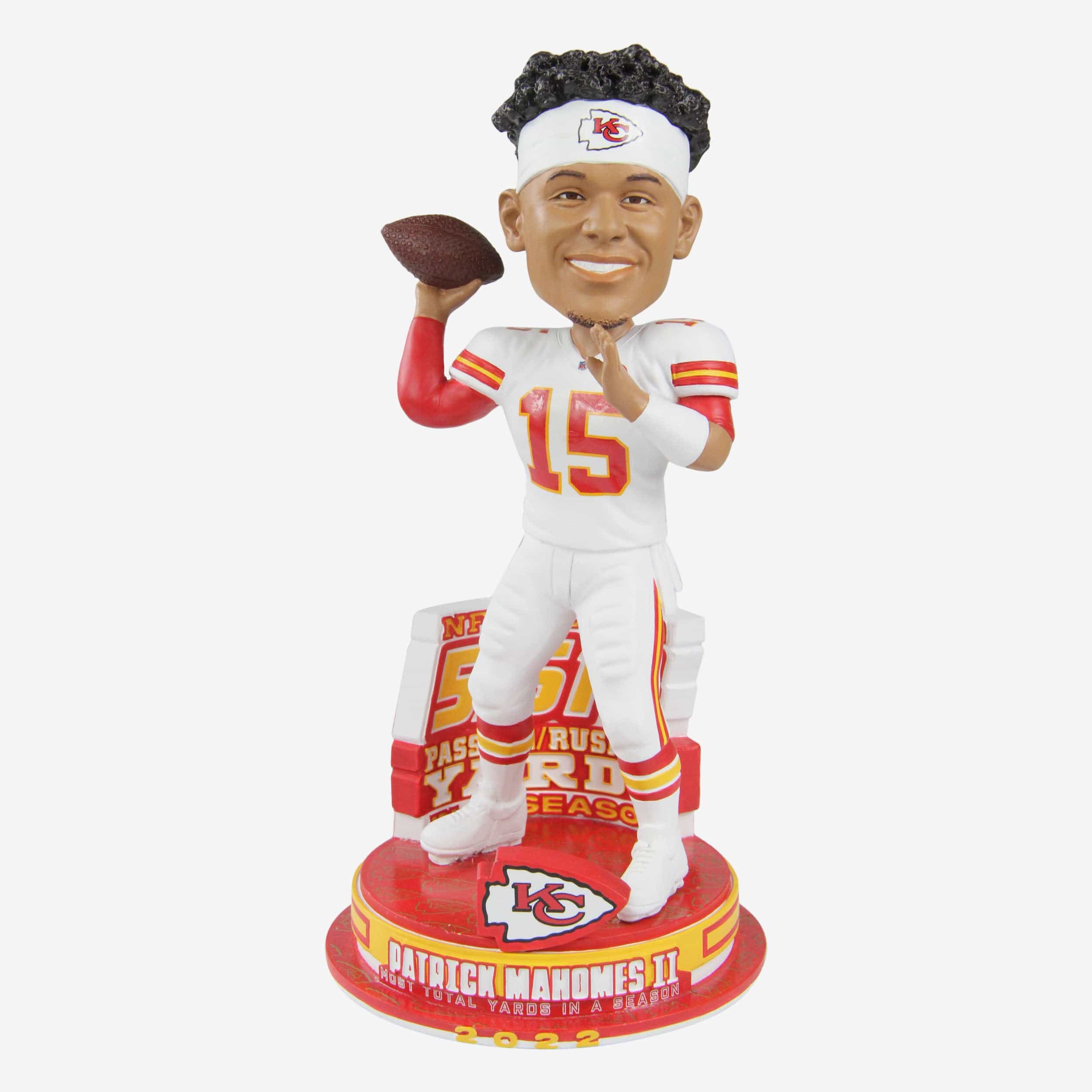 Patrick Mahomes Kansas City Chiefs NFL Single Season Total Yards Record Bobblehead