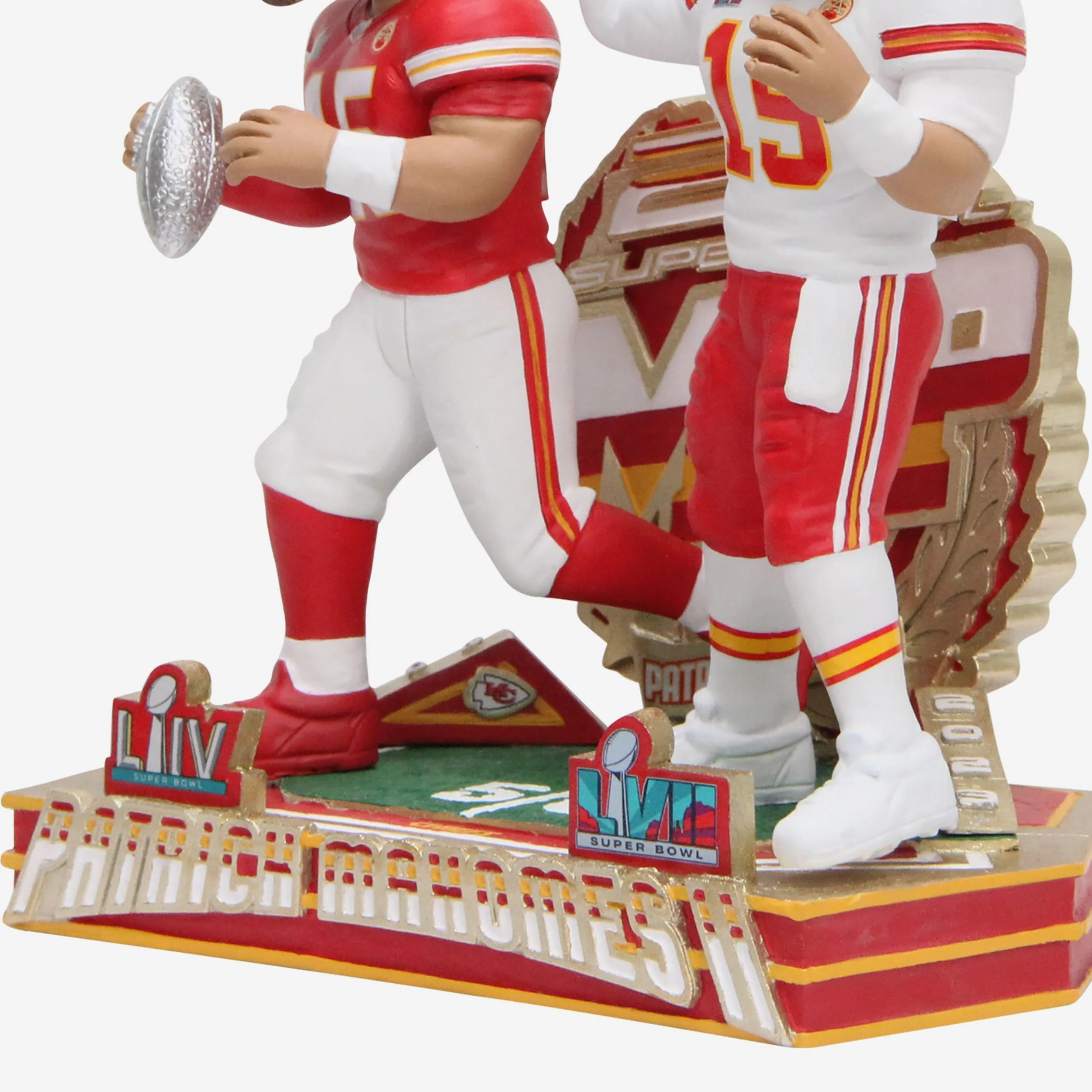 Patrick Mahomes Kansas City Chiefs Super Bowl LVII Champions 2X Super Bowl MVP Dual Bobblehead - Image 4