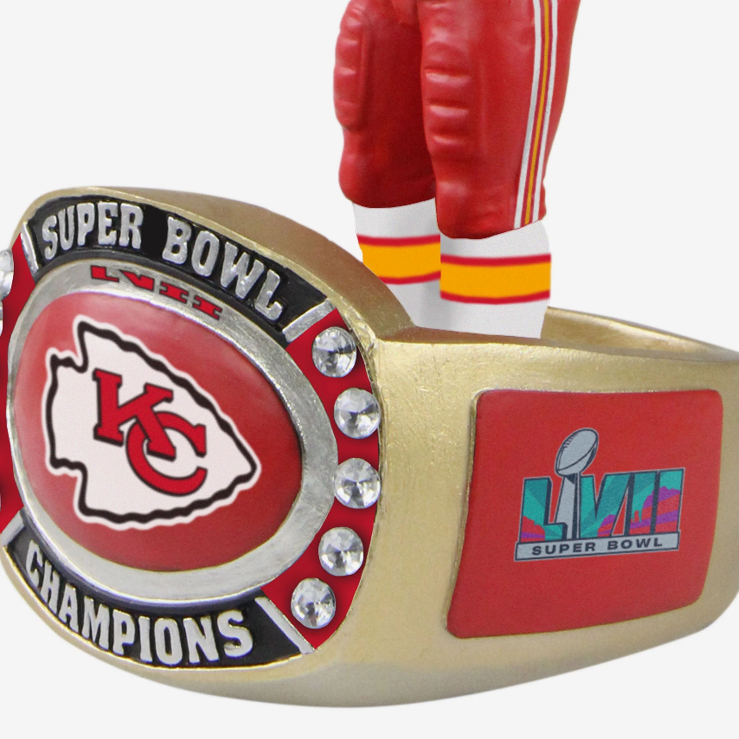 Patrick Mahomes Kansas City Chiefs Super Bowl LVII Champions Ring Base Bighead Bobblehead - Image 3