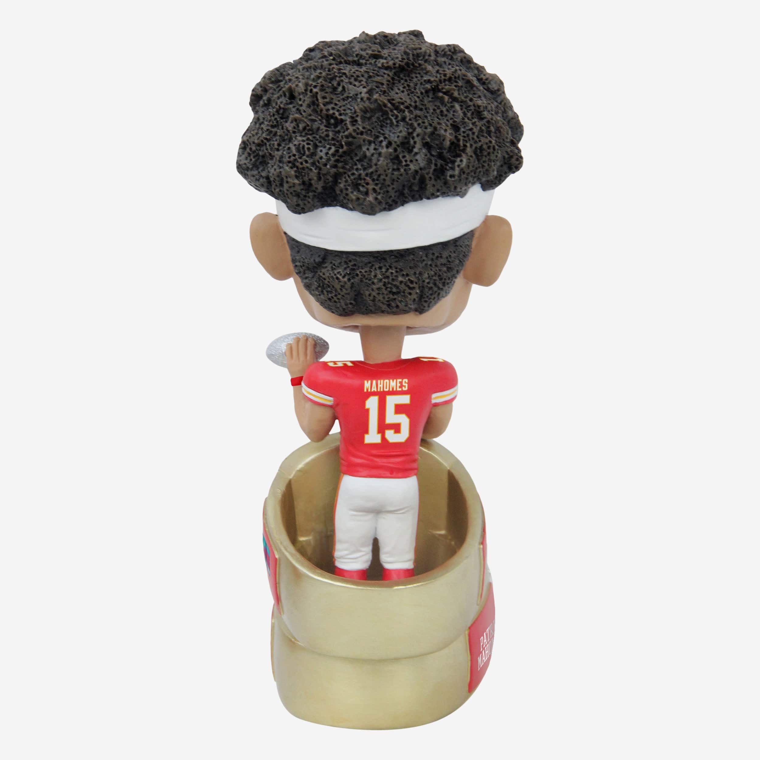 Patrick Mahomes Kansas City Chiefs Super Bowl LVIII Champions Double Base Ring Bighead Bobblehead - Image 2