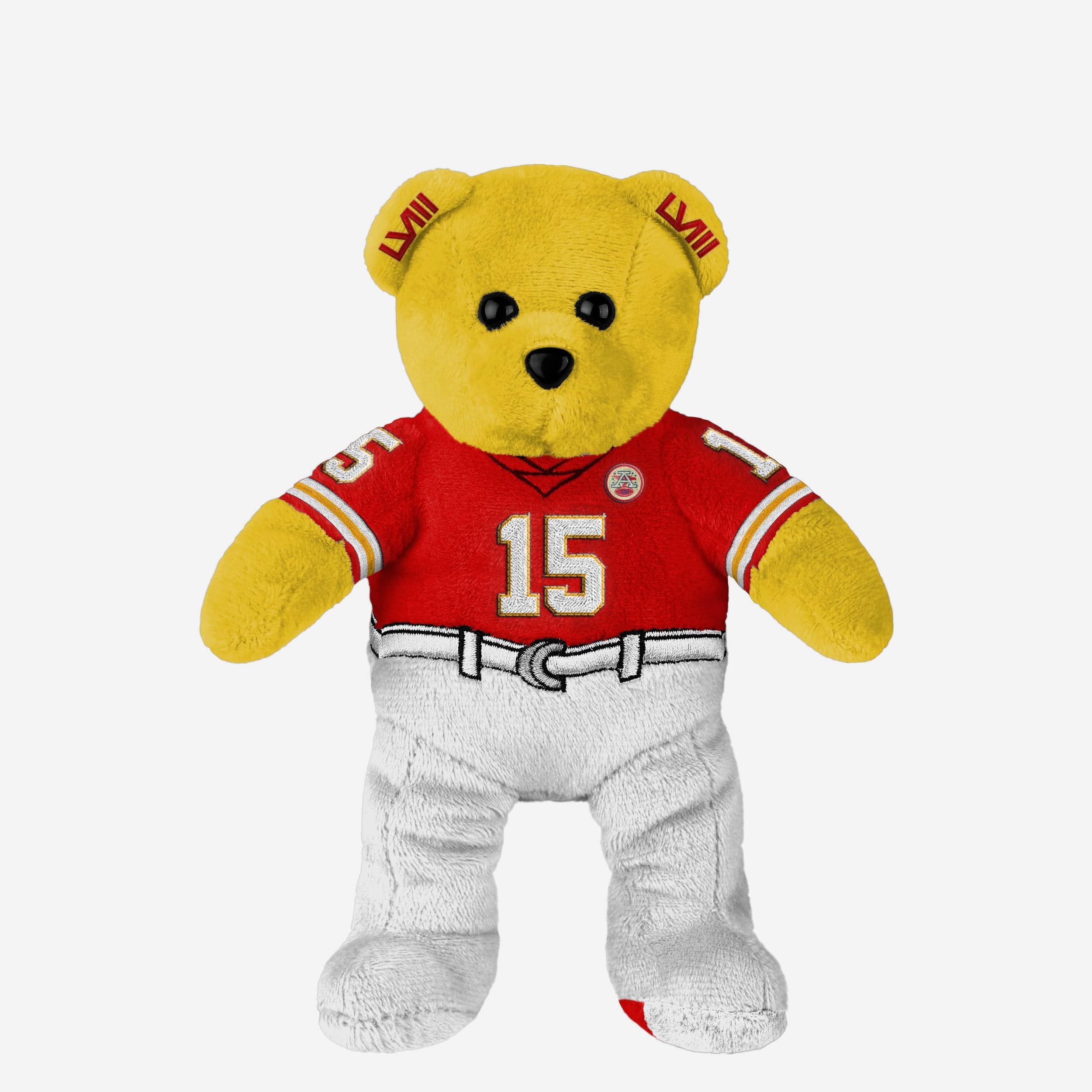 Patrick Mahomes Kansas City Chiefs Super Bowl LVIII Champions Team Beans Embroidered Player Bear