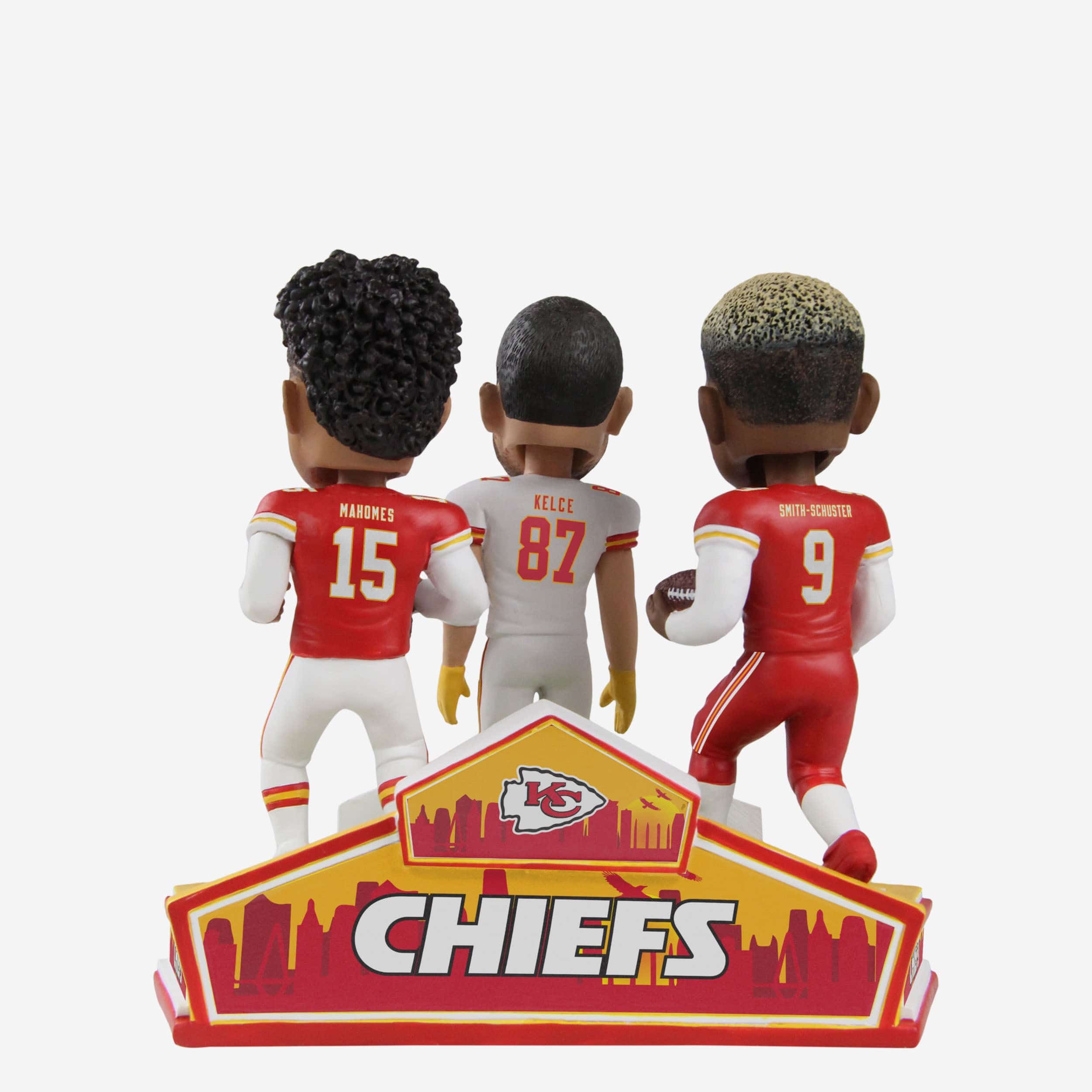 Patrick Mahomes & Travis Kelce & Juju Smith-Schuster Kansas City Chiefs Triple Bobblehead - Image 7