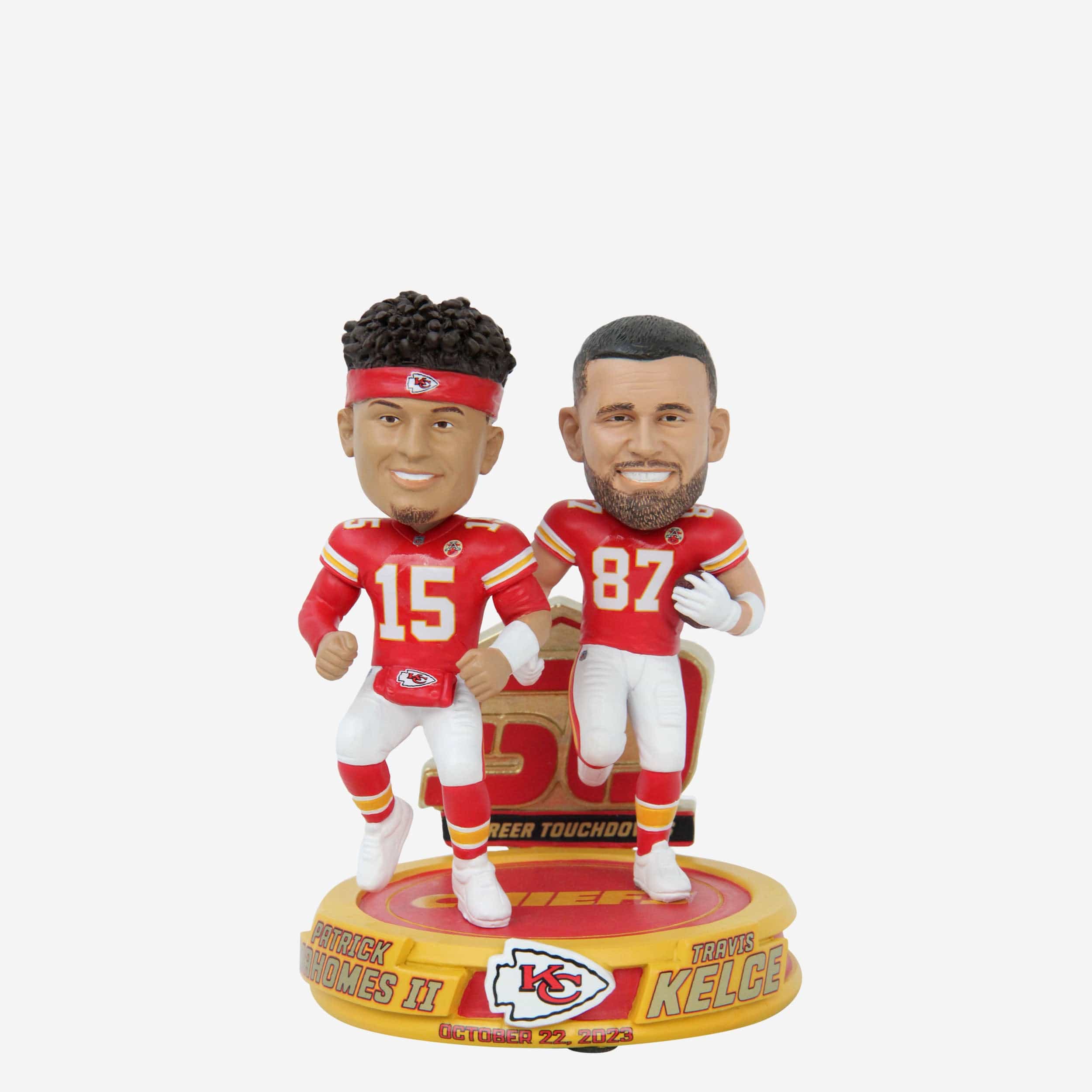 Patrick Mahomes & Travis Kelce Kansas City Chiefs 50th Touchdown Connection Dual Bobblehead