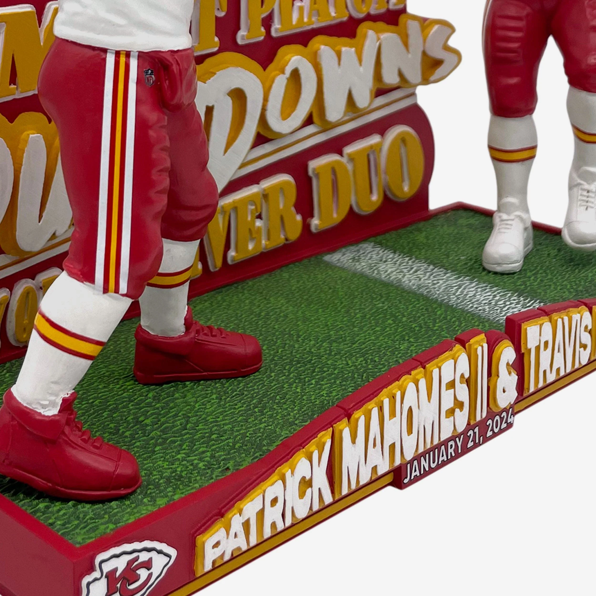 Patrick Mahomes & Travis Kelce Kansas City Chiefs Postseason Duo Touchdown Record Bobblehead - Image 4