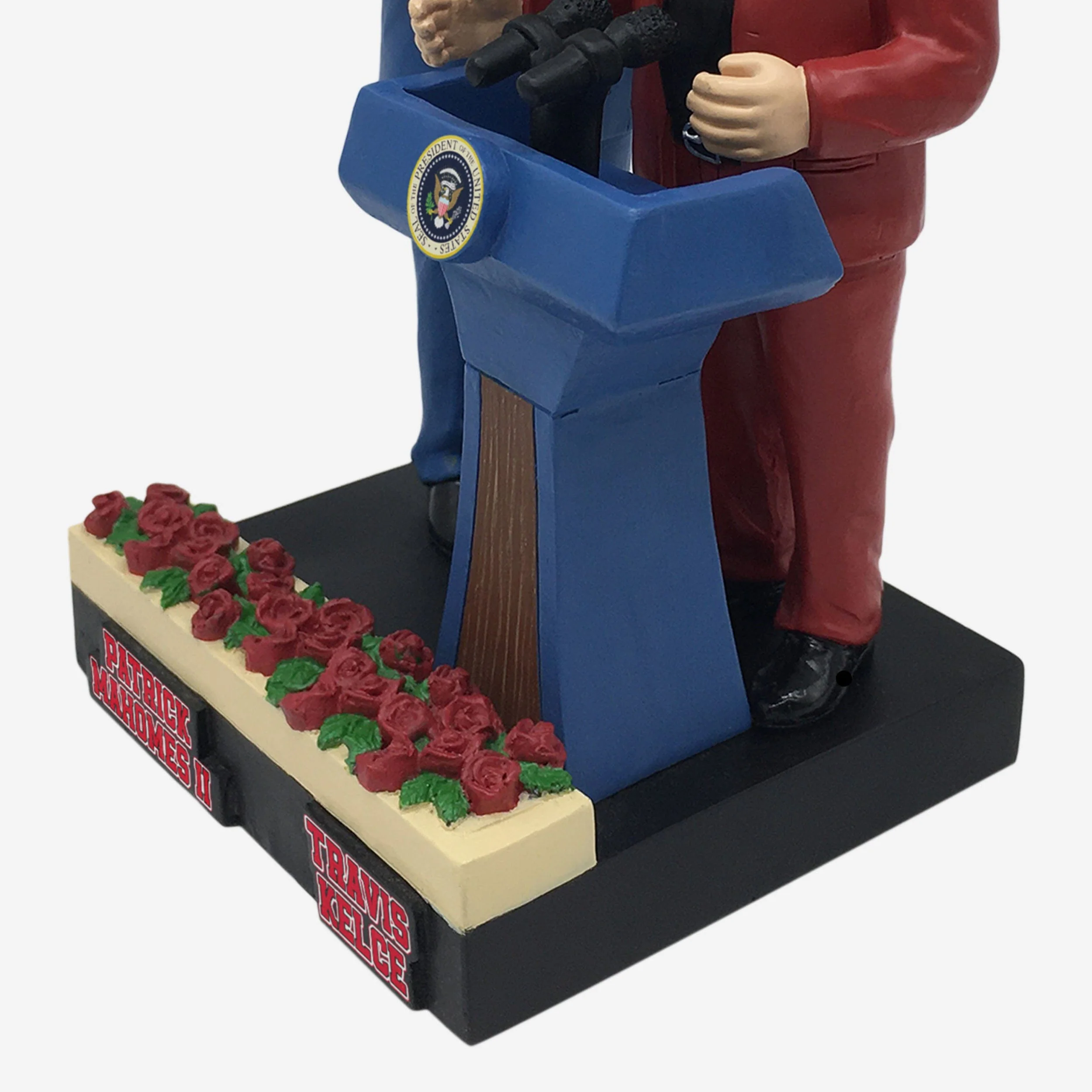 Patrick Mahomes & Travis Kelce Presidential Podium Dual Bobblehead - Image 3