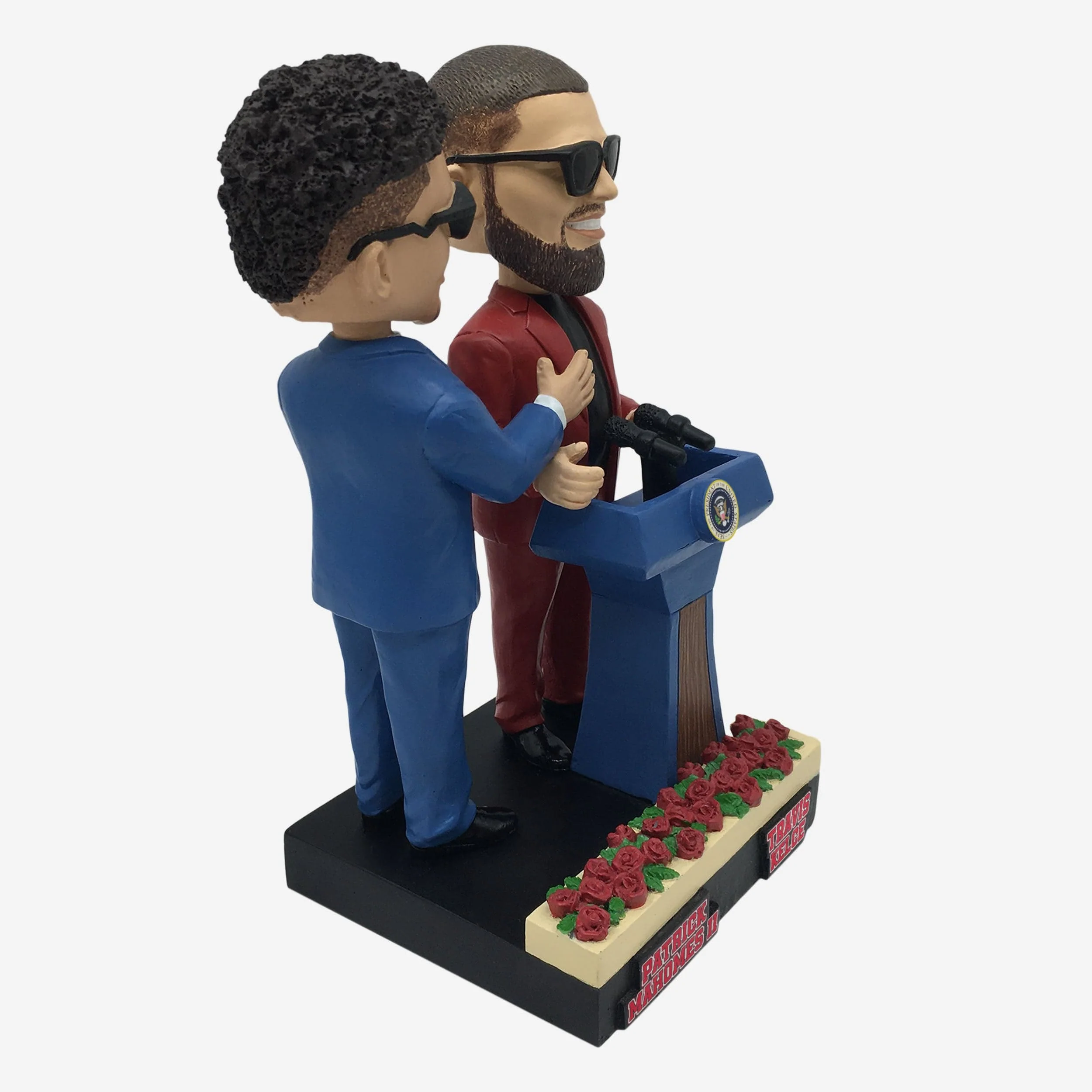 Patrick Mahomes & Travis Kelce Presidential Podium Dual Bobblehead - Image 4