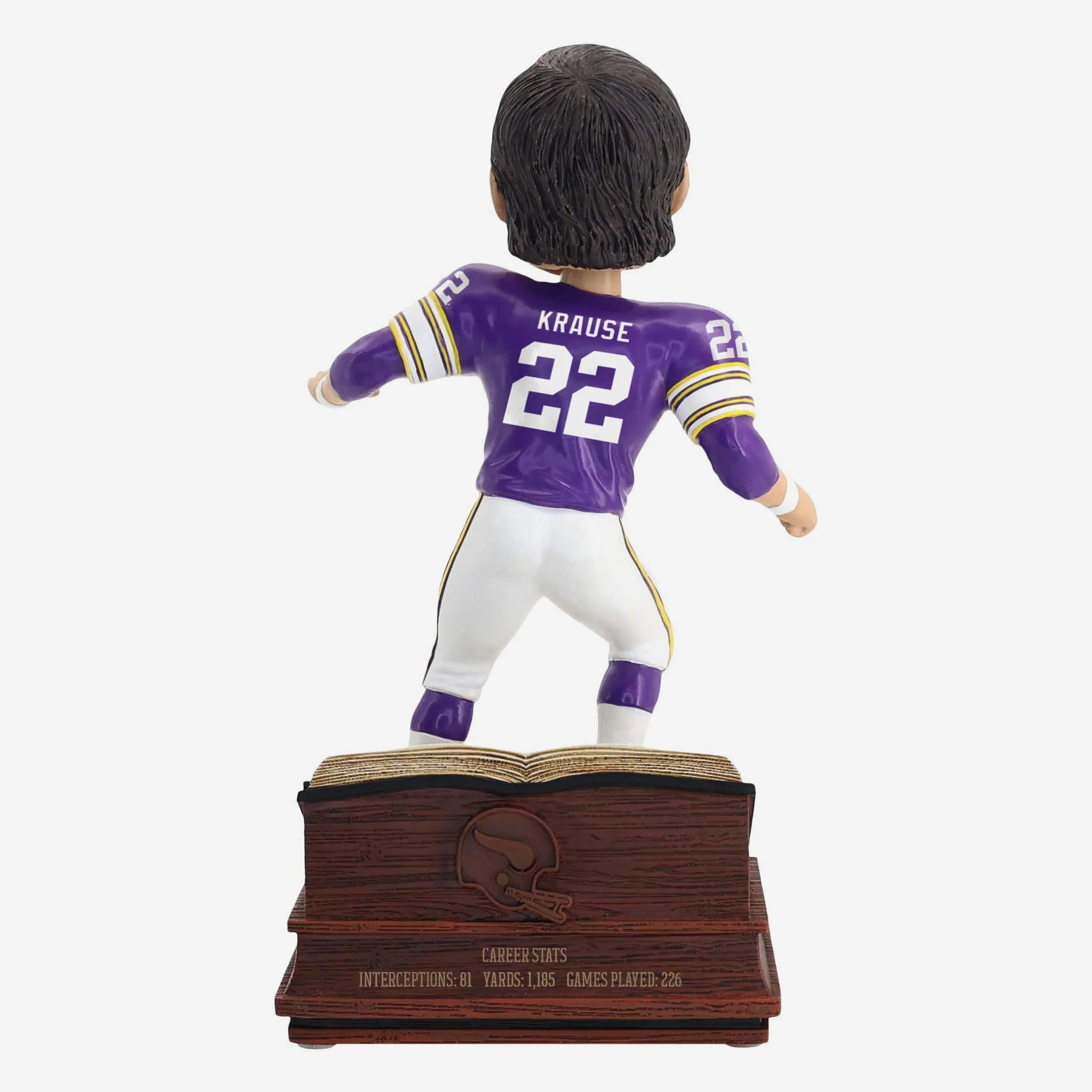 Paul Krause Minnesota Vikings 81 Career Interceptions Record Book Bobblehead - Image 5