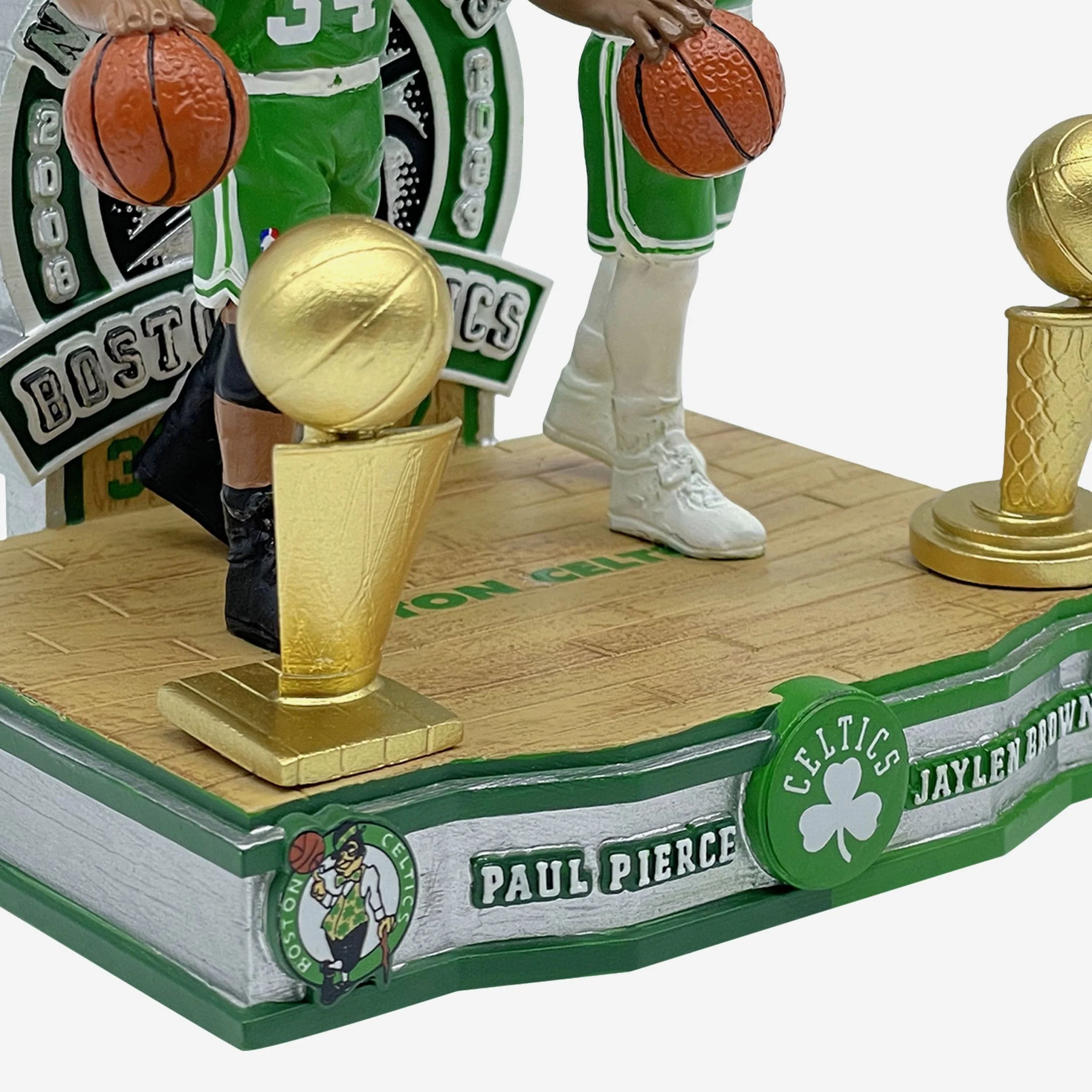 Paul Pierce & Jaylen Brown Boston Celtics NBA Champions Then and Now Bobblehead - Image 4