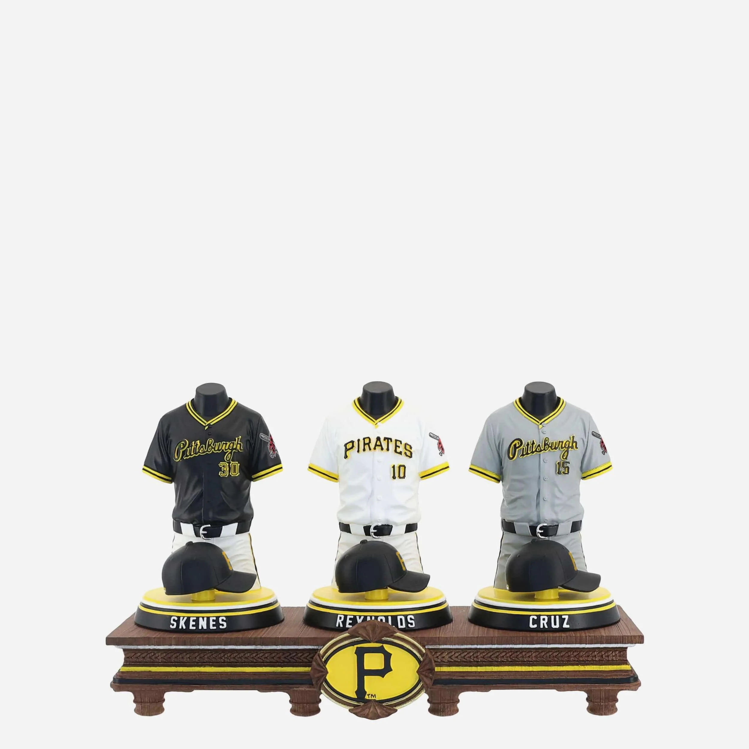 Paul Skenes & Bryan Reynolds & Oneil Cruz Pittsburgh Pirates 2026 Jersey Bust Triple Bobblehead