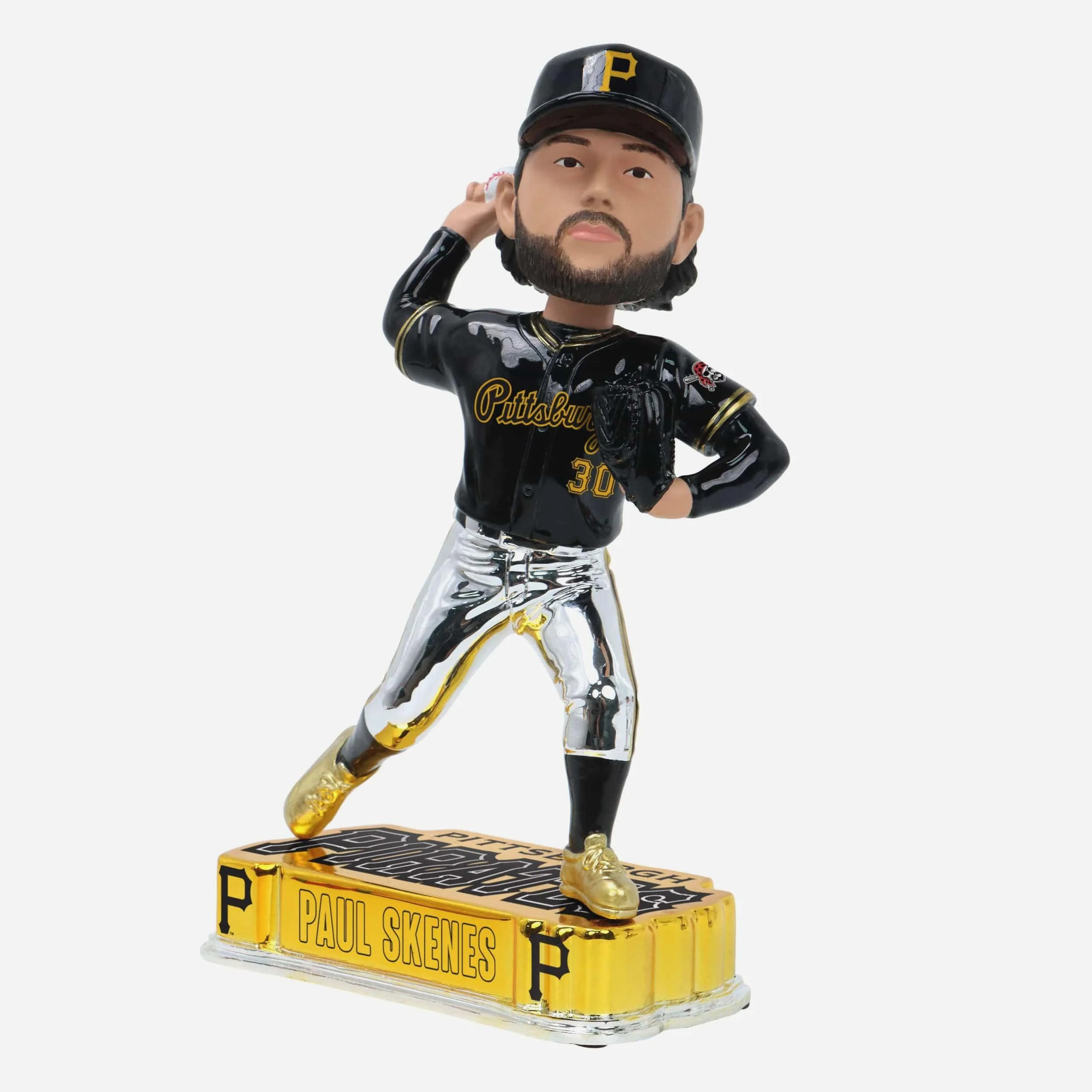 Paul Skenes Pittsburgh Pirates Electroplated Bobblehead - Image 4