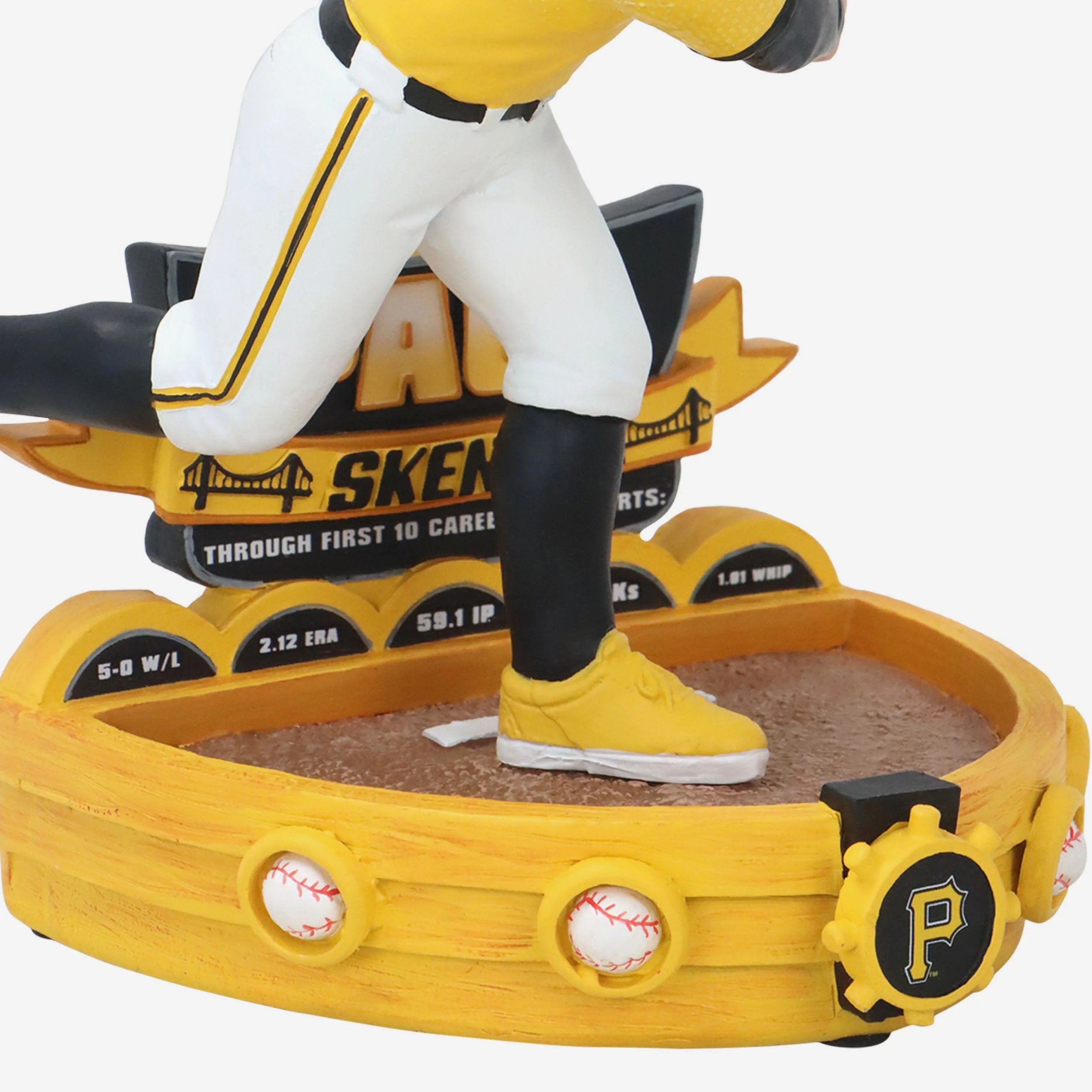 Paul Skenes Pittsburgh Pirates First 10 Starts Strikeout Record Bobblehead - Image 3