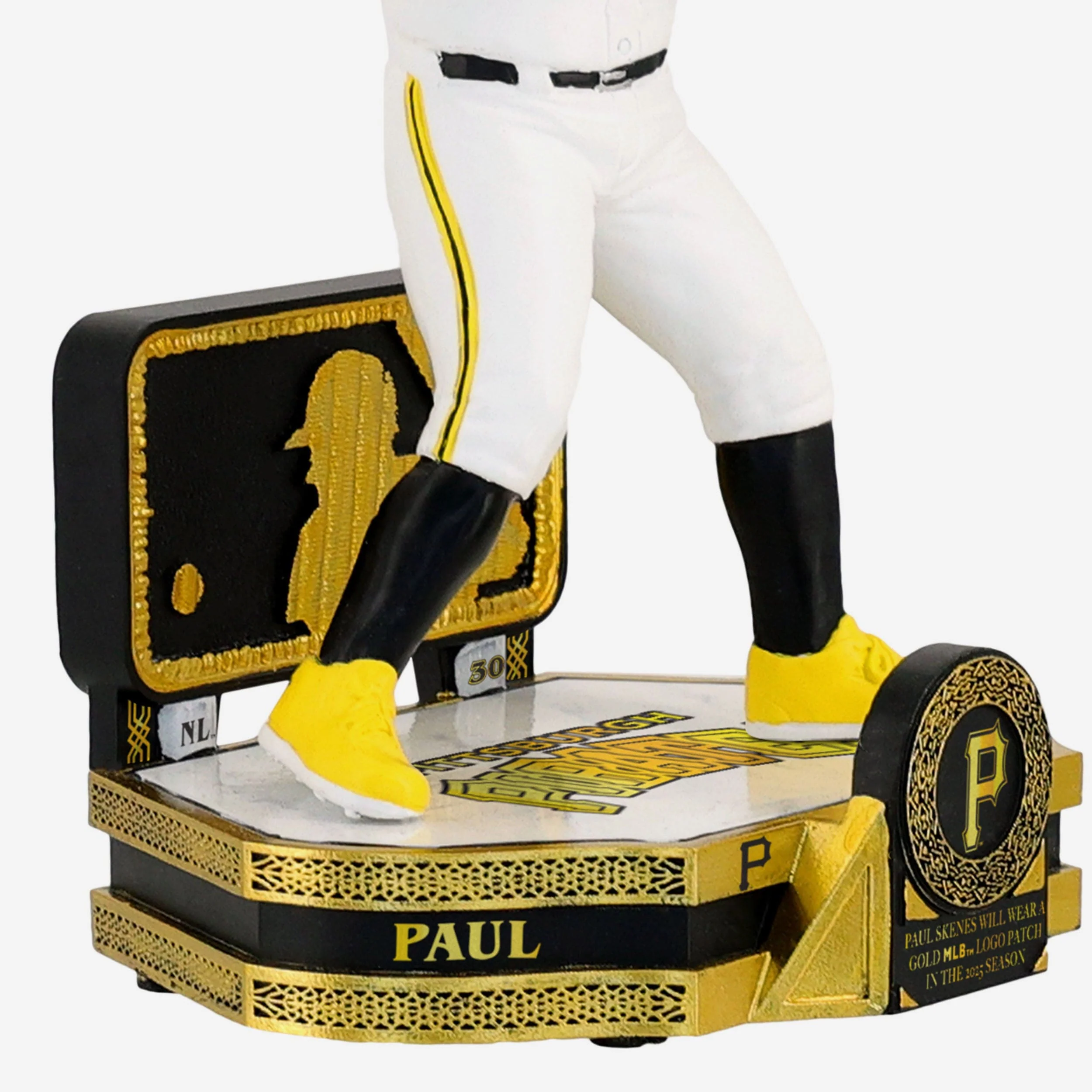 Paul Skenes Pittsburgh Pirates Gold Rush Bobblehead - Image 3