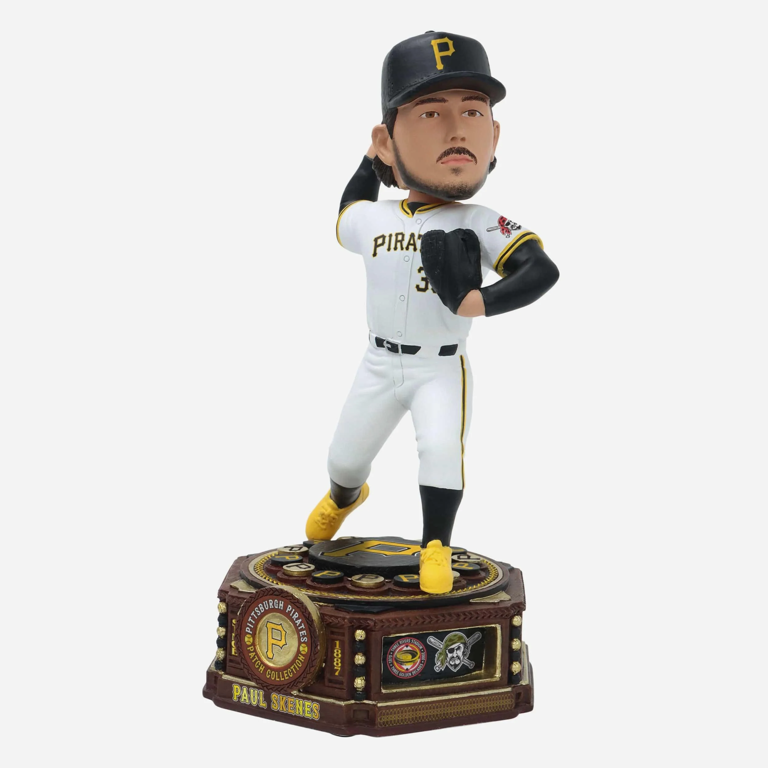 Paul Skenes Pittsburgh Pirates Patch Collection Bobblehead - Image 4