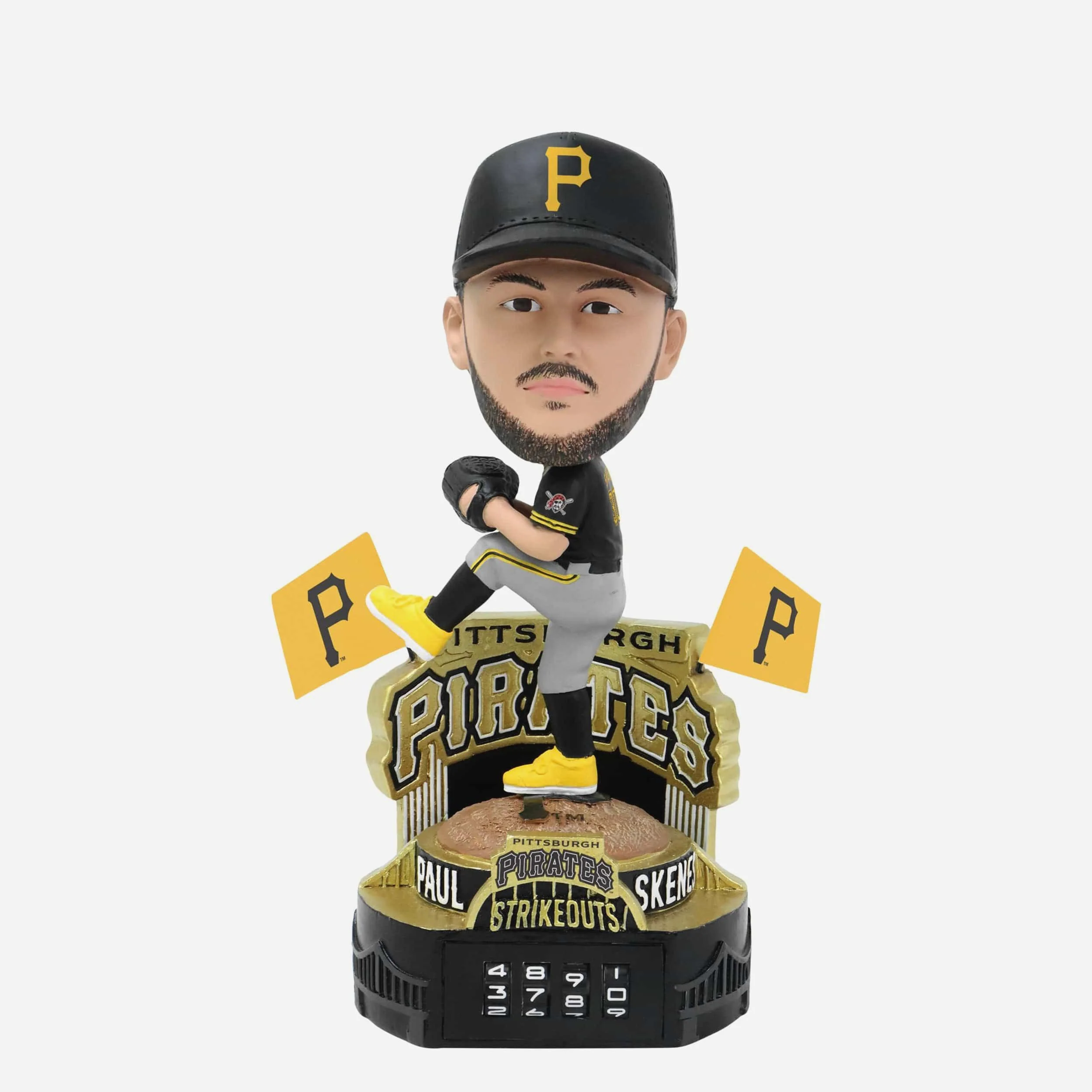 Paul Skenes Pittsburgh Pirates Strike Out Counter Medium Bighead Bobblehead