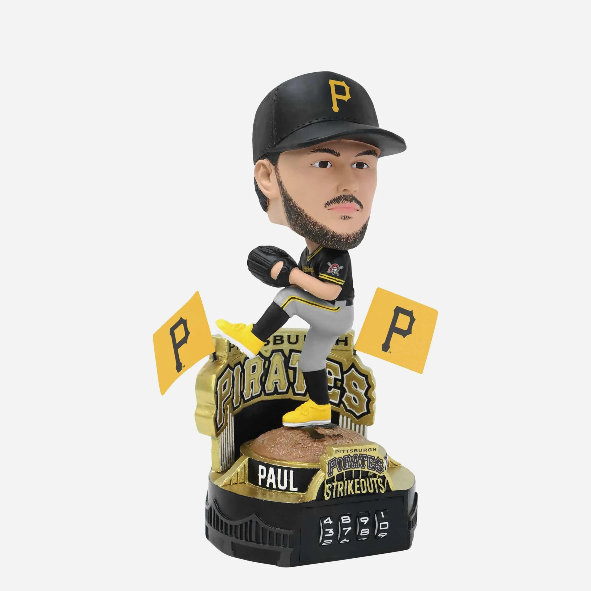 Paul Skenes Pittsburgh Pirates Strike Out Counter Medium Bighead Bobblehead - Image 4