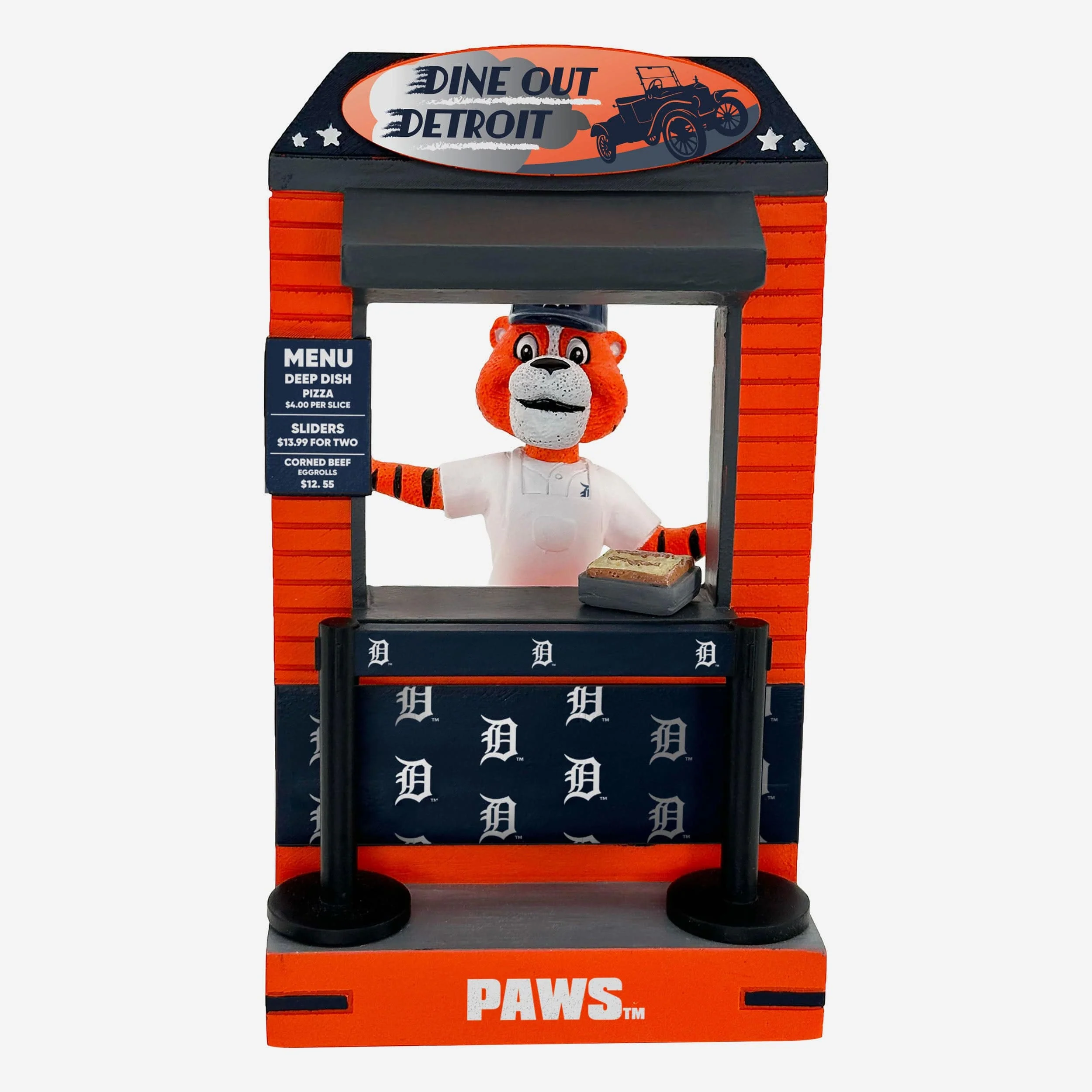 Paws Detroit Tigers 2024 Opening Day Mascot Bobblehead