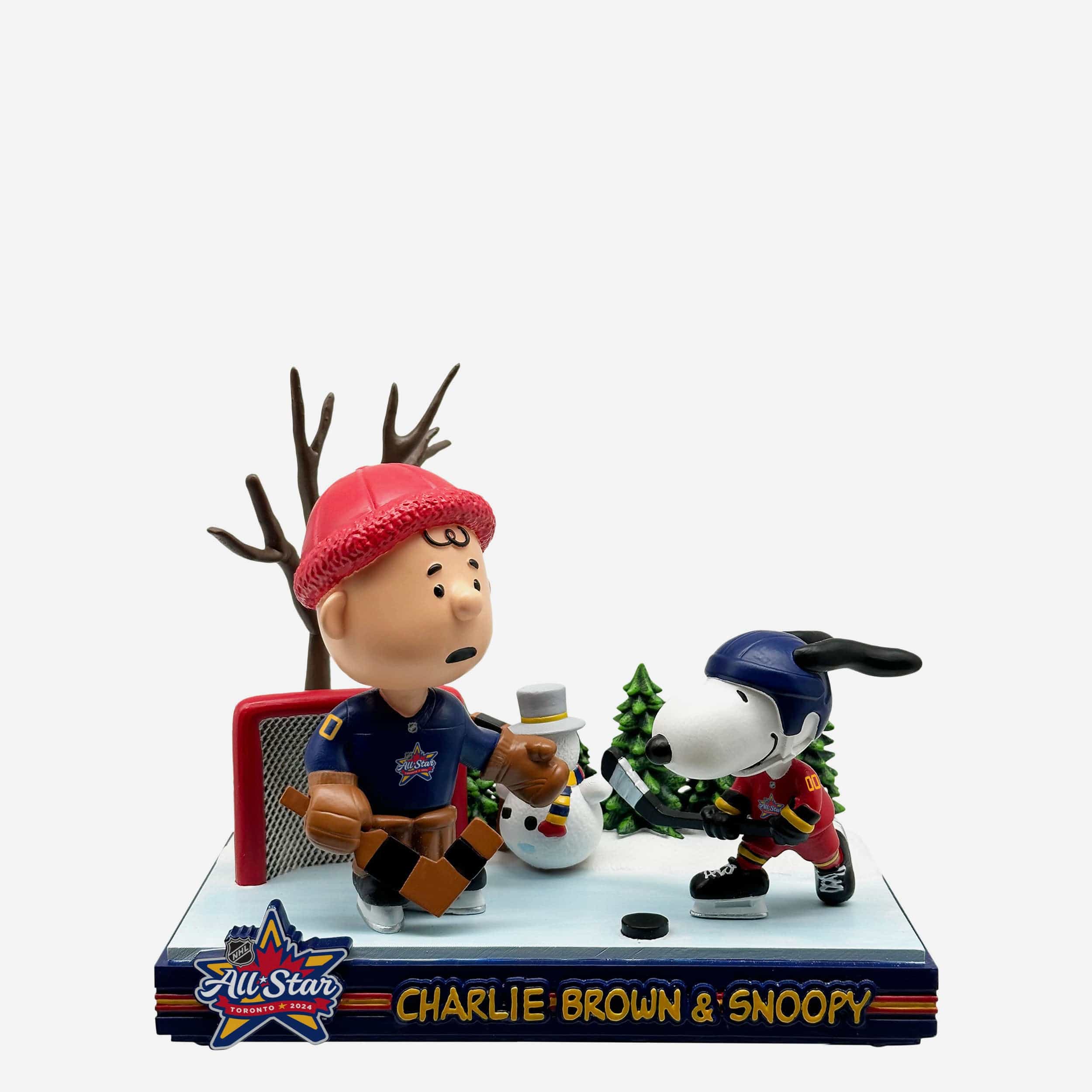 Peanuts Commemorative 2024 NHL All-Star Mini Bobblehead Scene