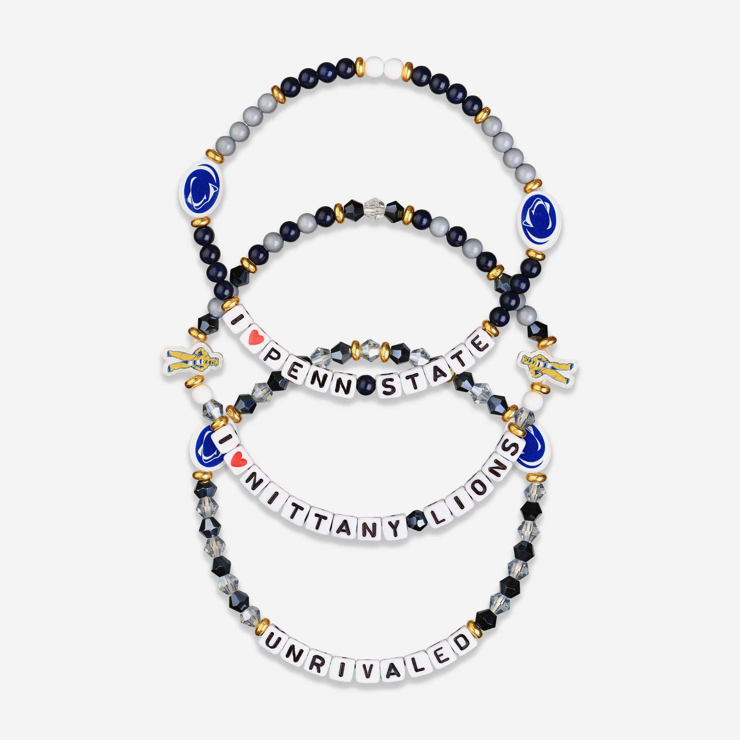 Penn State Nittany Lions 3 Pack Friendship Bracelet