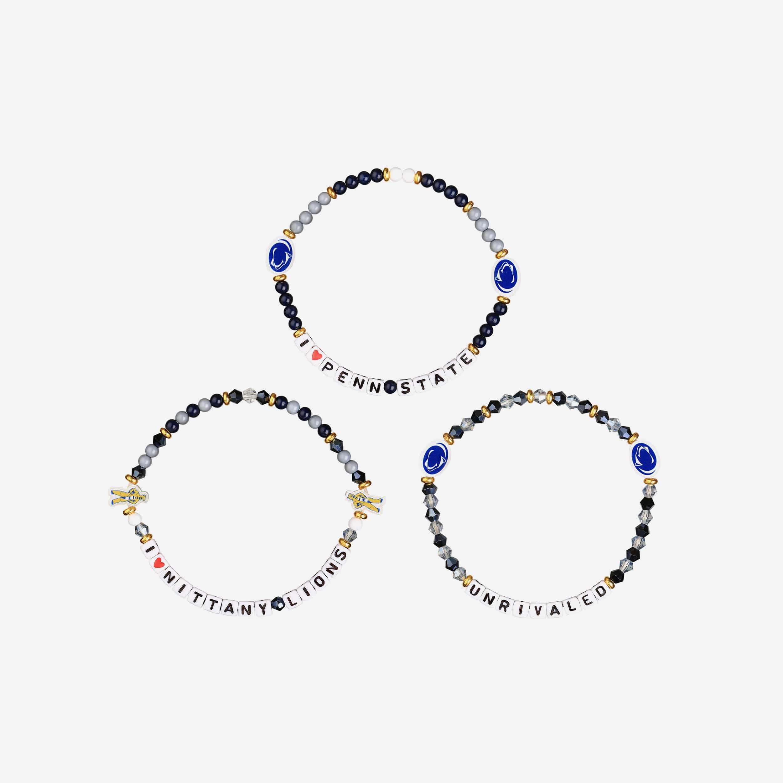 Penn State Nittany Lions 3 Pack Friendship Bracelet - Image 3