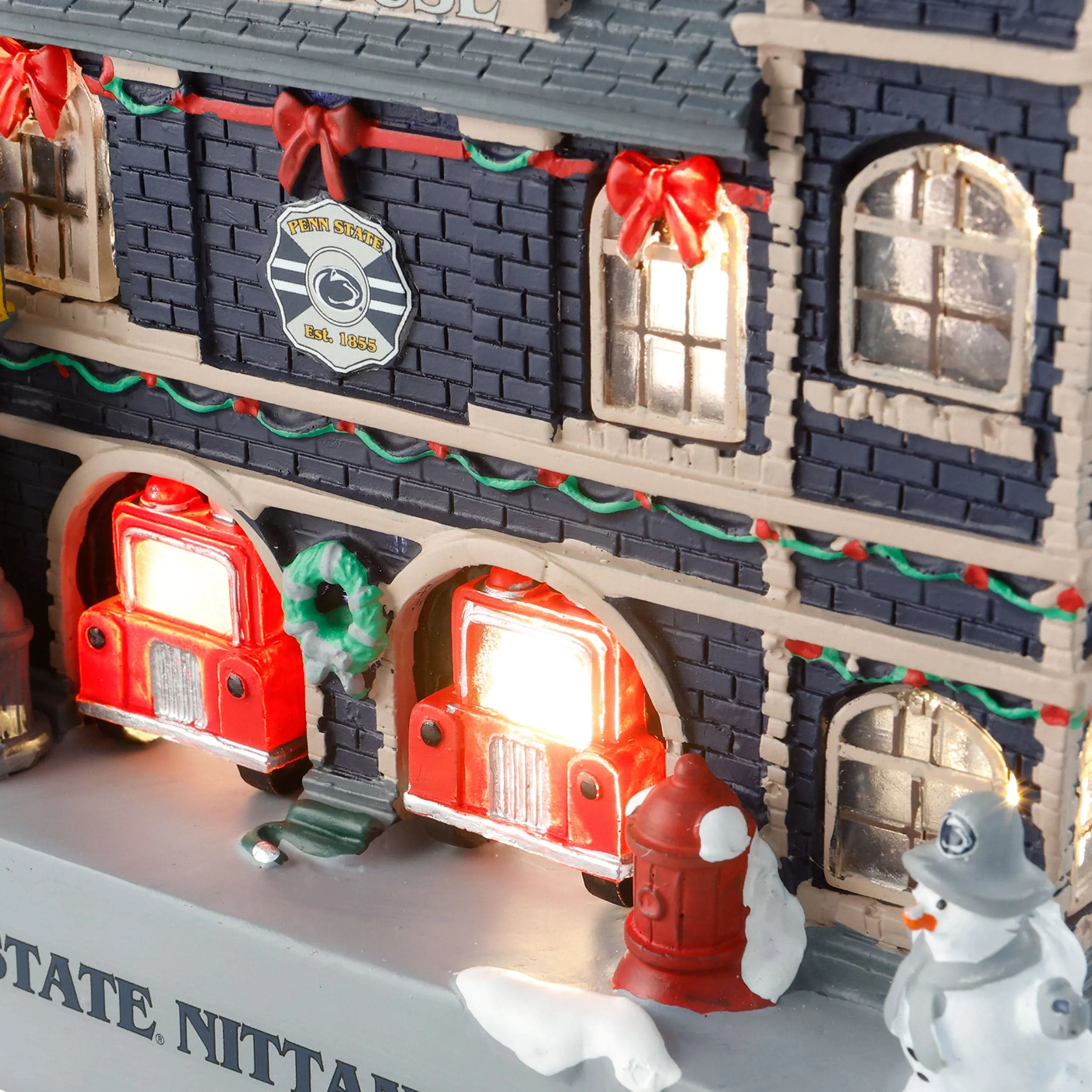 Penn State Nittany Lions Light Up Resin Team Firehouse - Image 3
