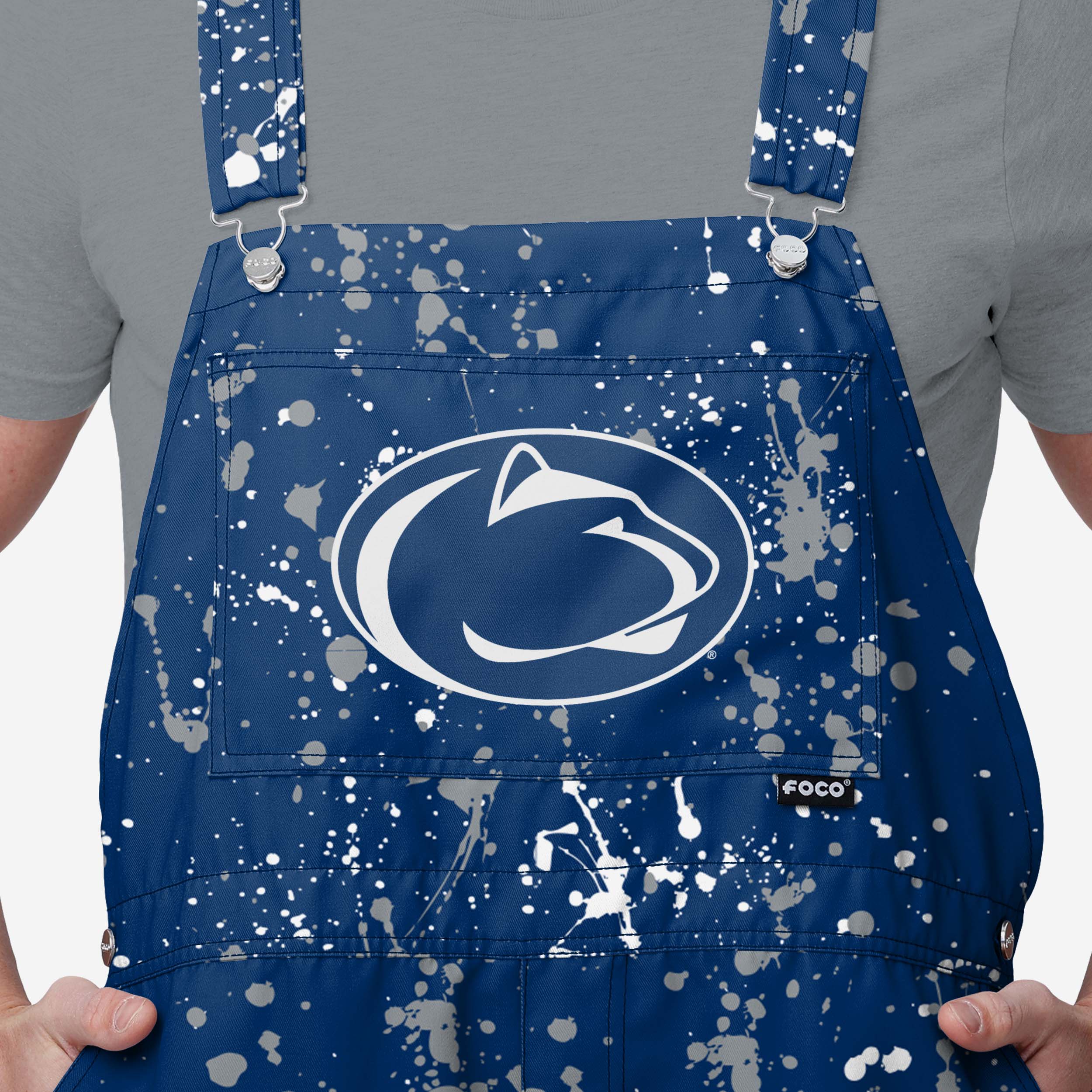 Penn State Nittany Lions Mens Paint Splatter Bib Shortalls - Image 3