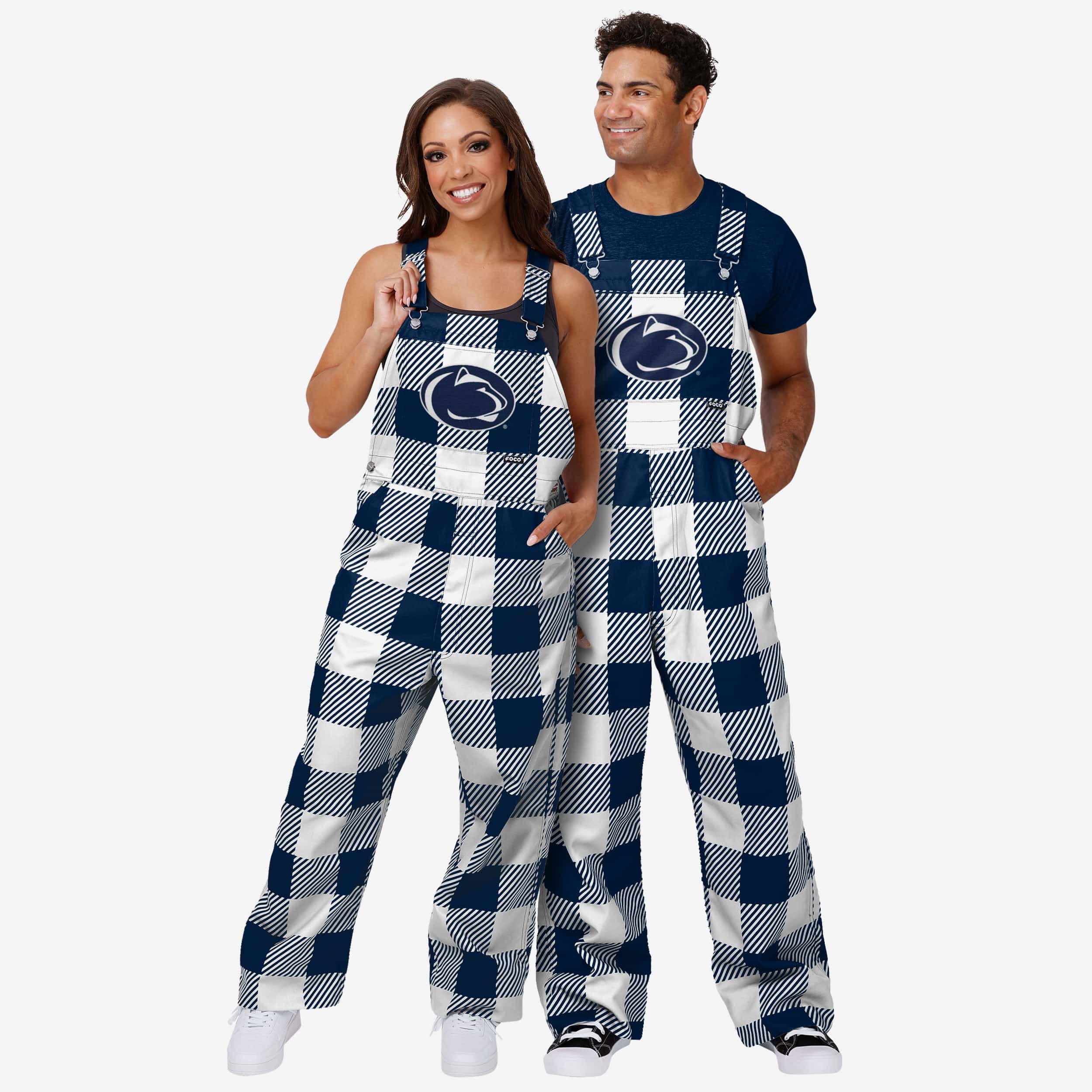 Penn State Nittany Lions Mens Plaid Bib Overalls - Image 3