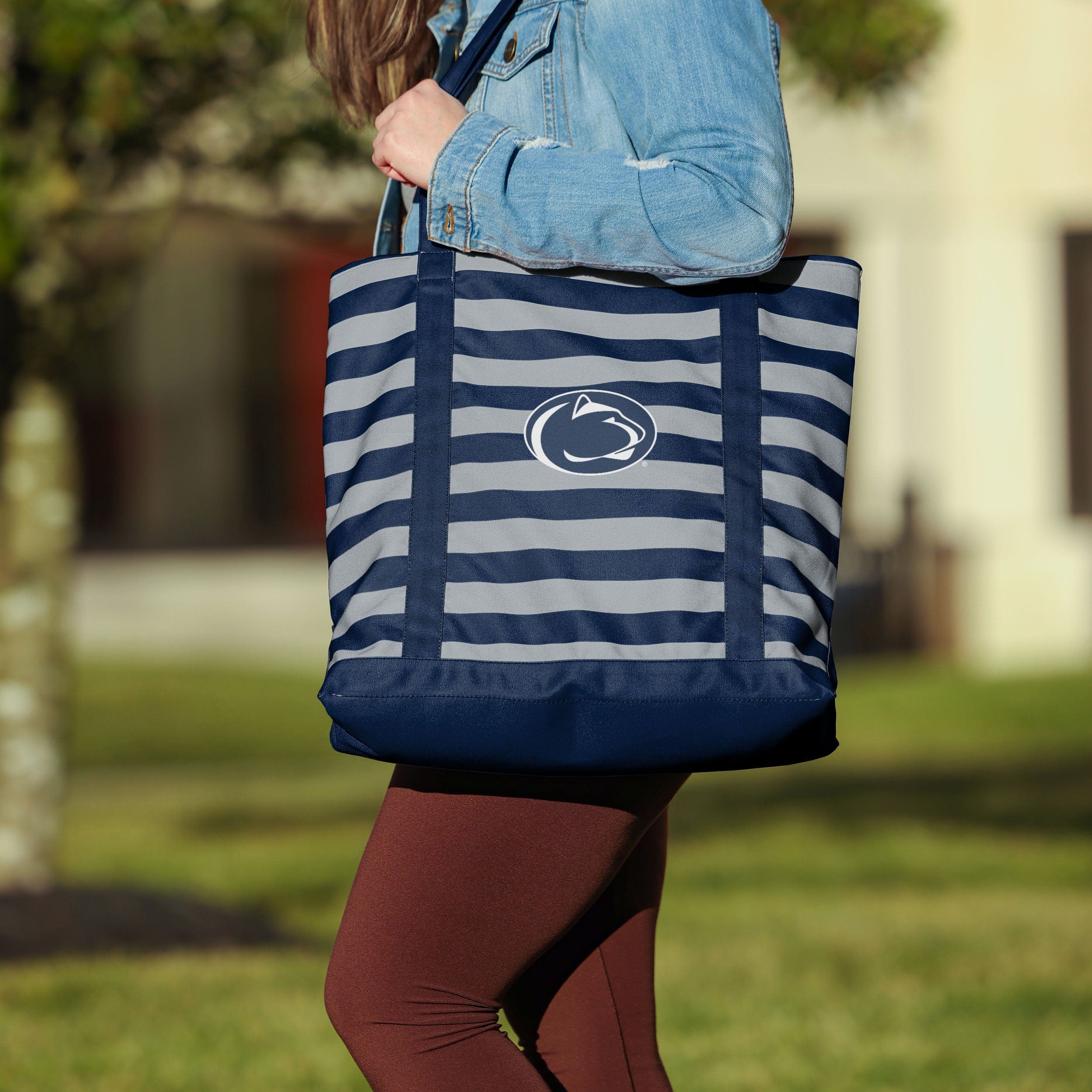 Penn State Nittany Lions Team Stripe Canvas Tote Bag - Image 3