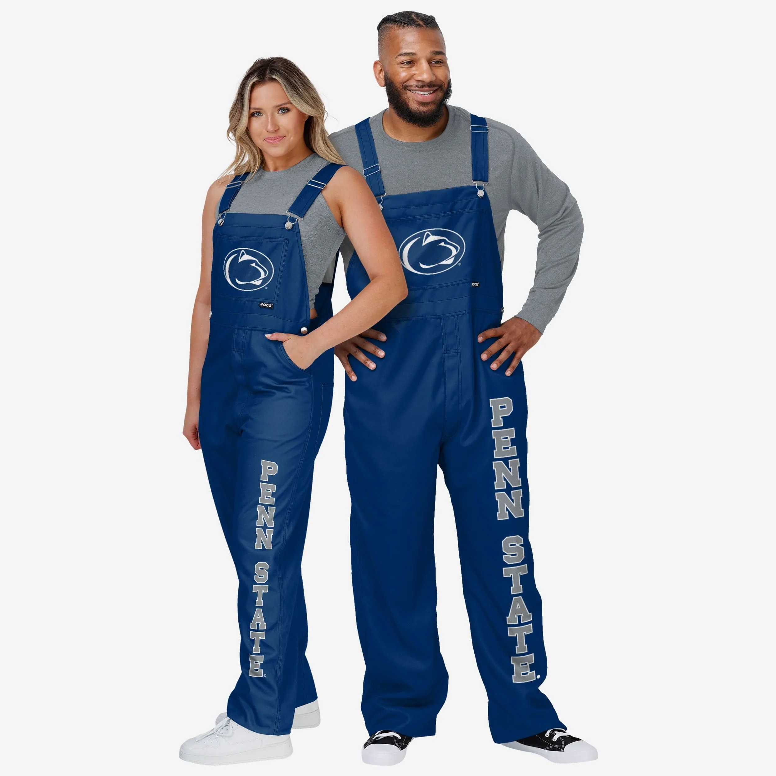 Penn State Nittany Lions Womens Big Logo Bib Overalls - Image 3