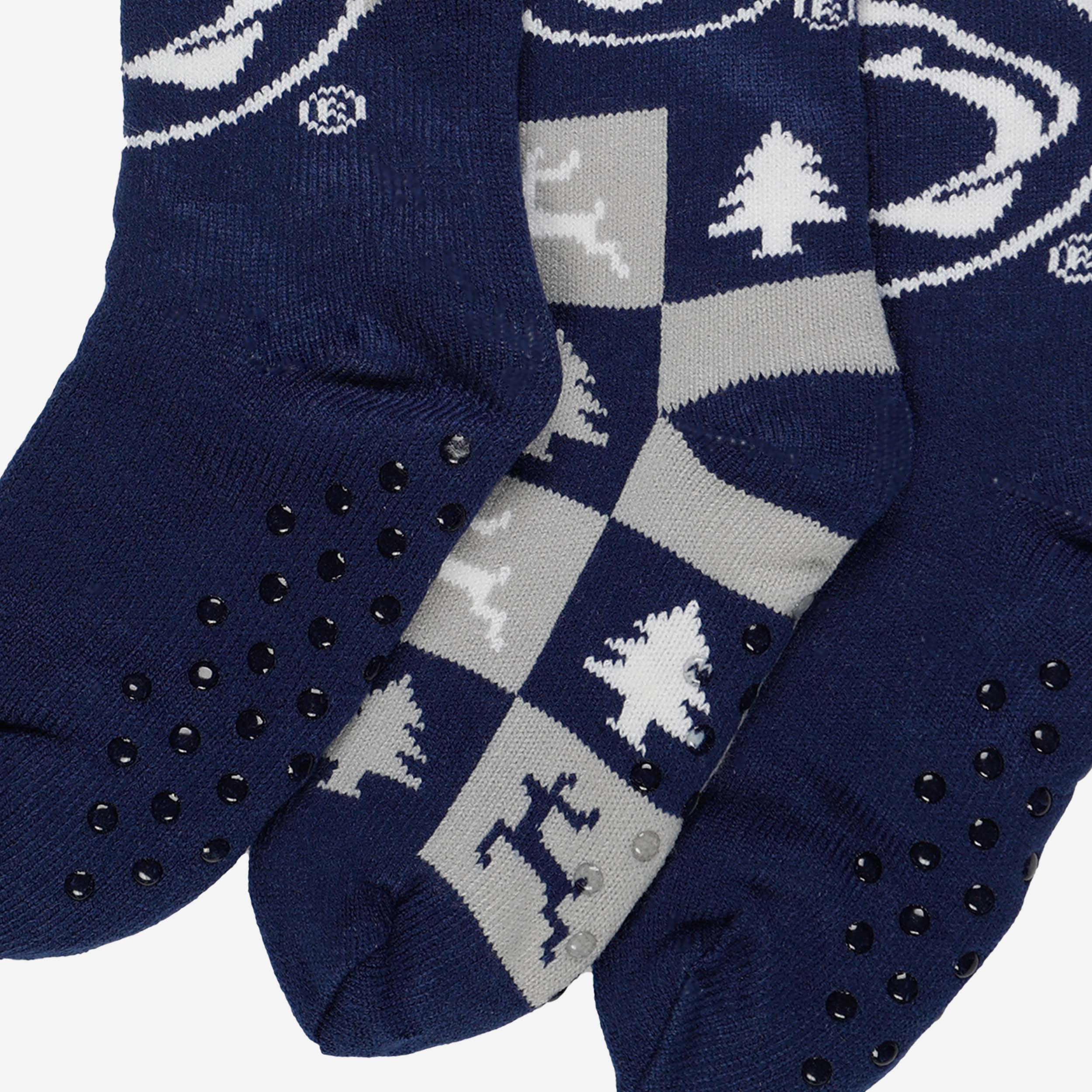 Penn State Nittany Lions Womens Fan Footy 3 Pack Slipper Socks - Image 3