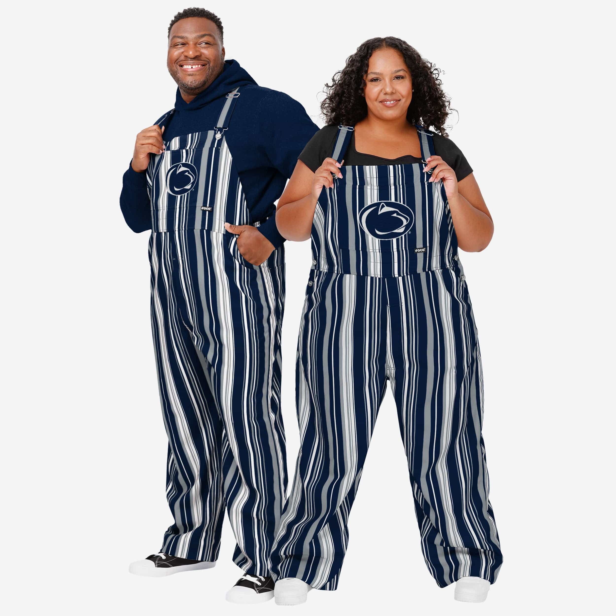 Penn State Nittany Lions Womens Hyper Stripe Bib Overalls - Image 3