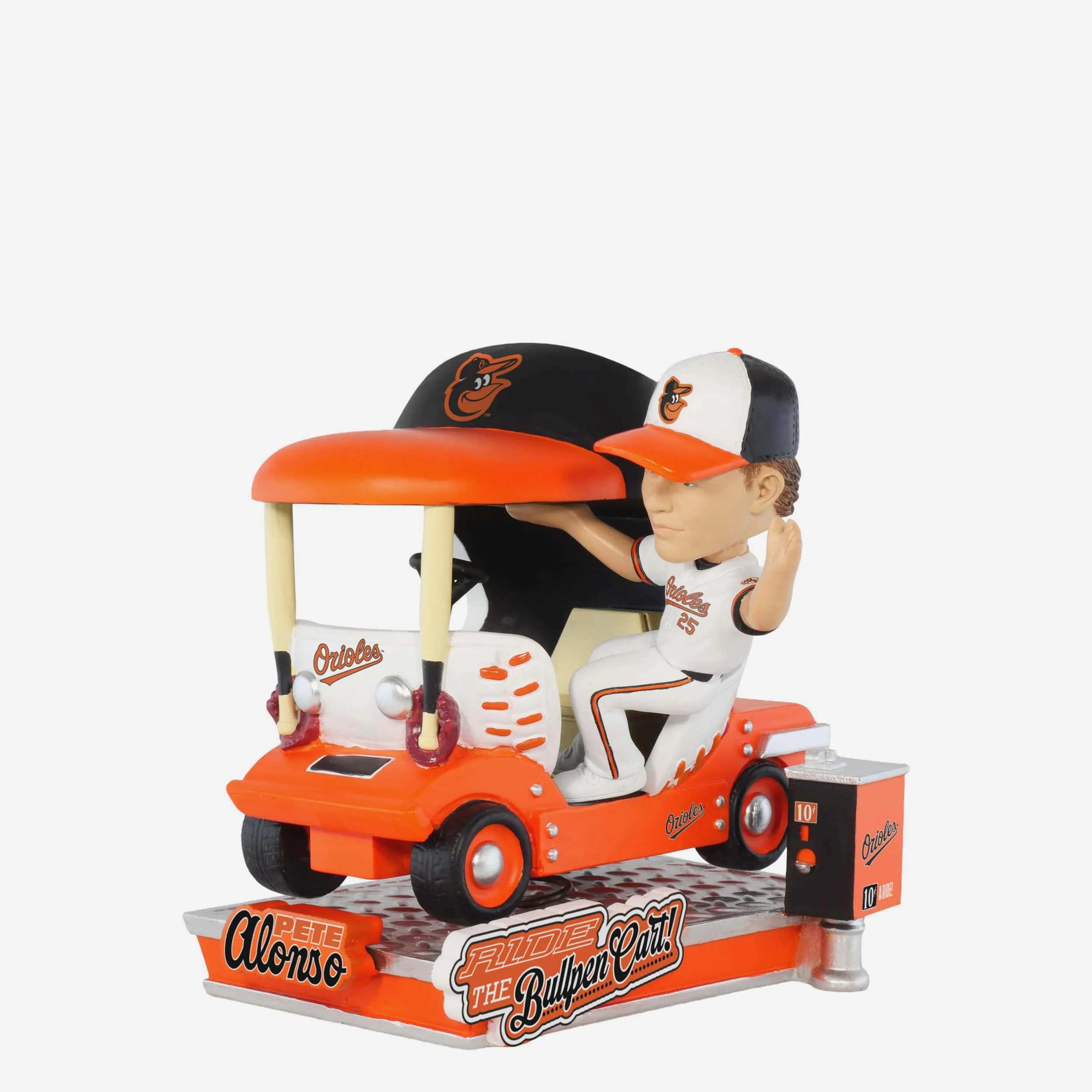 Pete Alonso Baltimore Orioles Bullpen Cart Bobblehead - Image 4