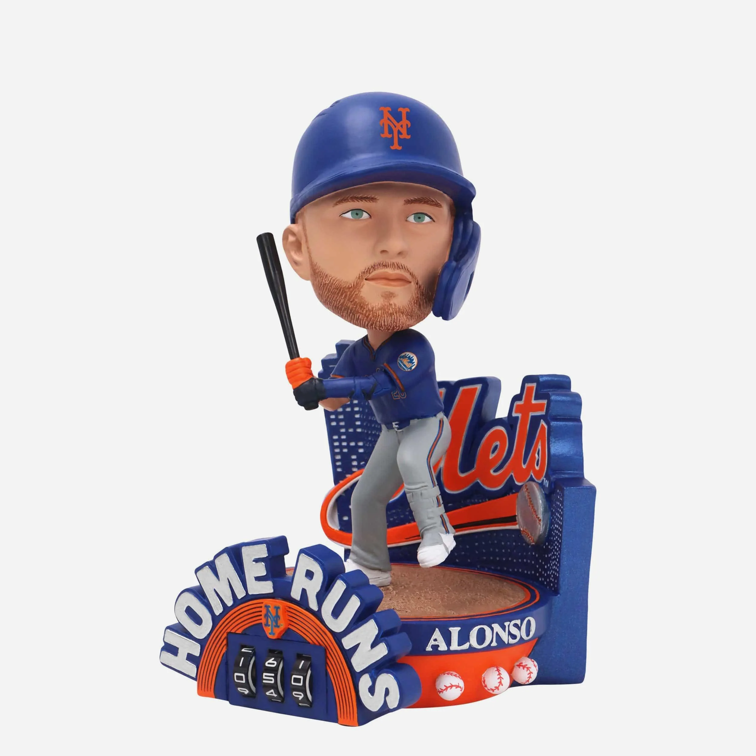 Pete Alonso New York Mets Home Run Counter Medium Bighead Bobblehead - Image 3