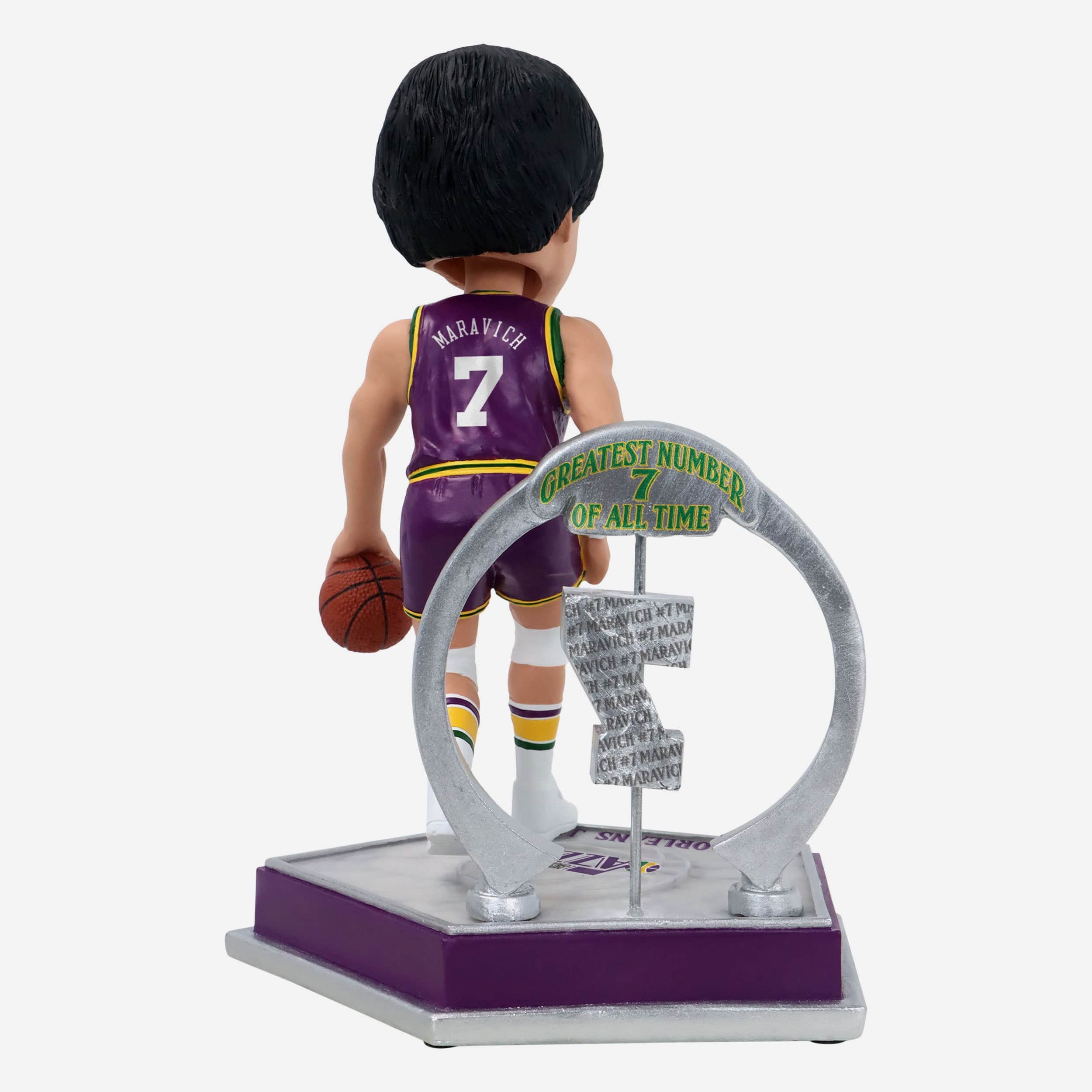 Pete Maravich Utah Jazz Legendary Number 7 Bobblehead - Image 5