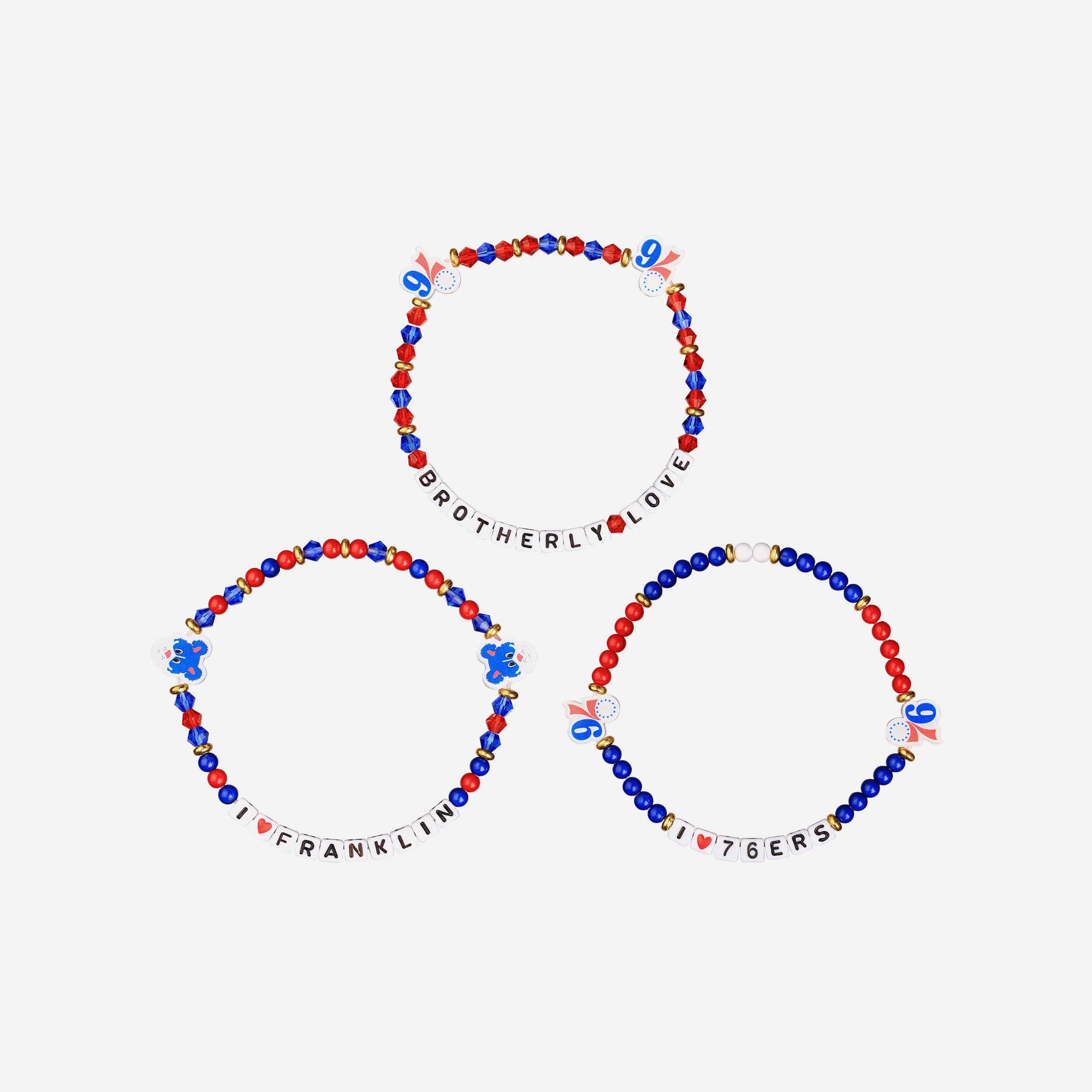 Philadelphia 76ers 3 Pack Friendship Bracelet - Image 3