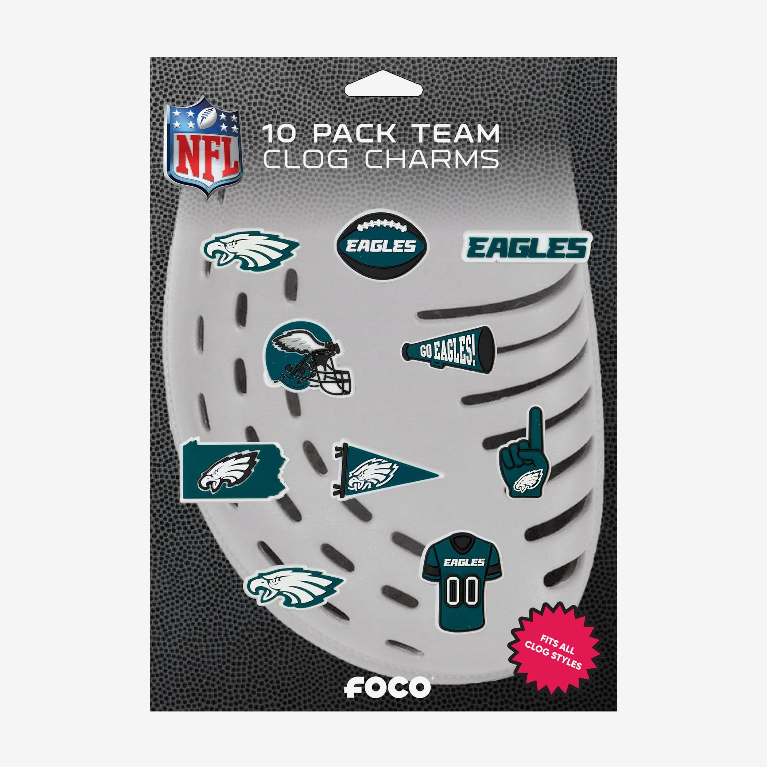 Philadelphia Eagles 10 Pack Team Clog Charms - Image 5